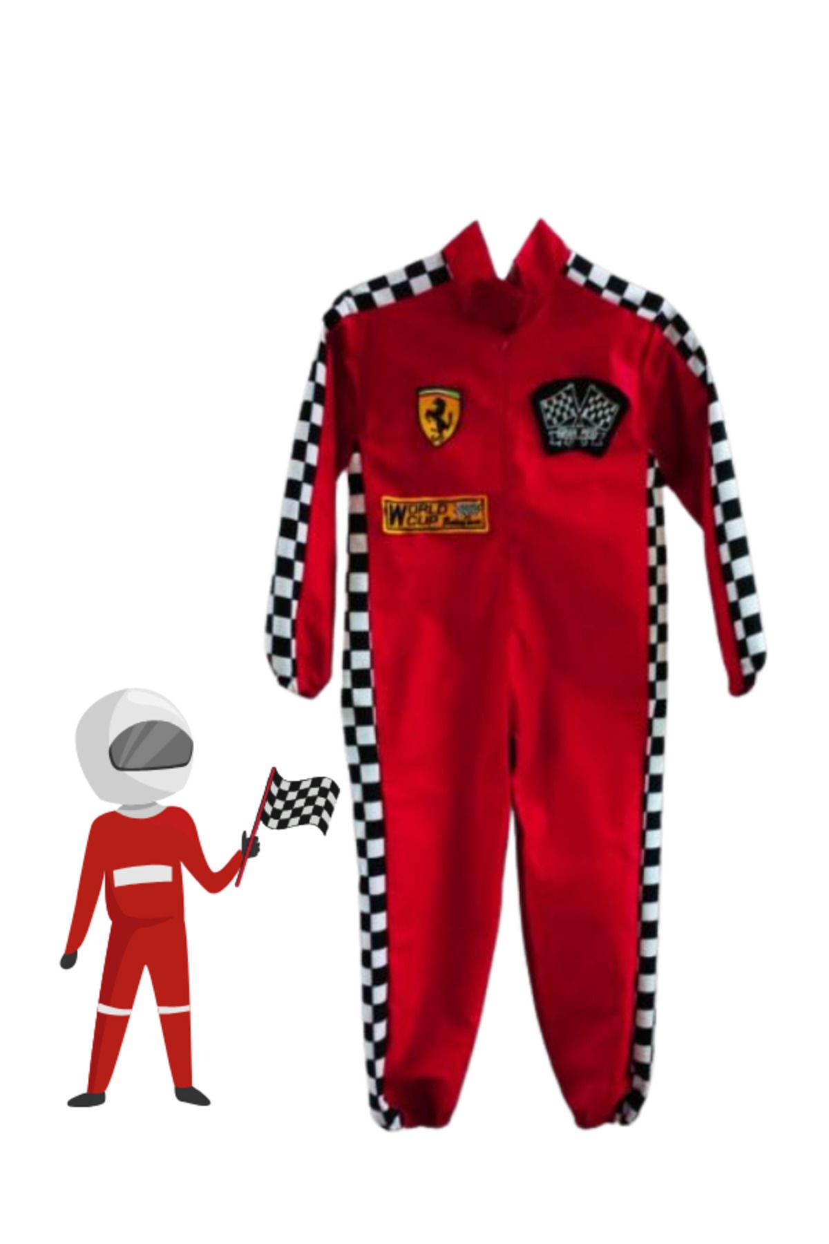 GADGET GEAR F1 Yarış Sürücüsü/Formula Yarışçı- Araba Yarışı Çocuk Kostümü