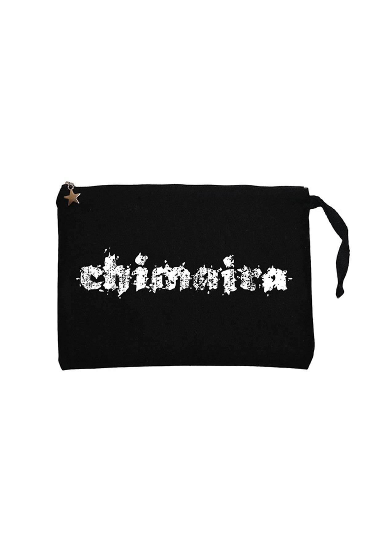 Z zepplin Chimaira Logo Siyah Clutch Astarlı Cüzdan / El Çantası