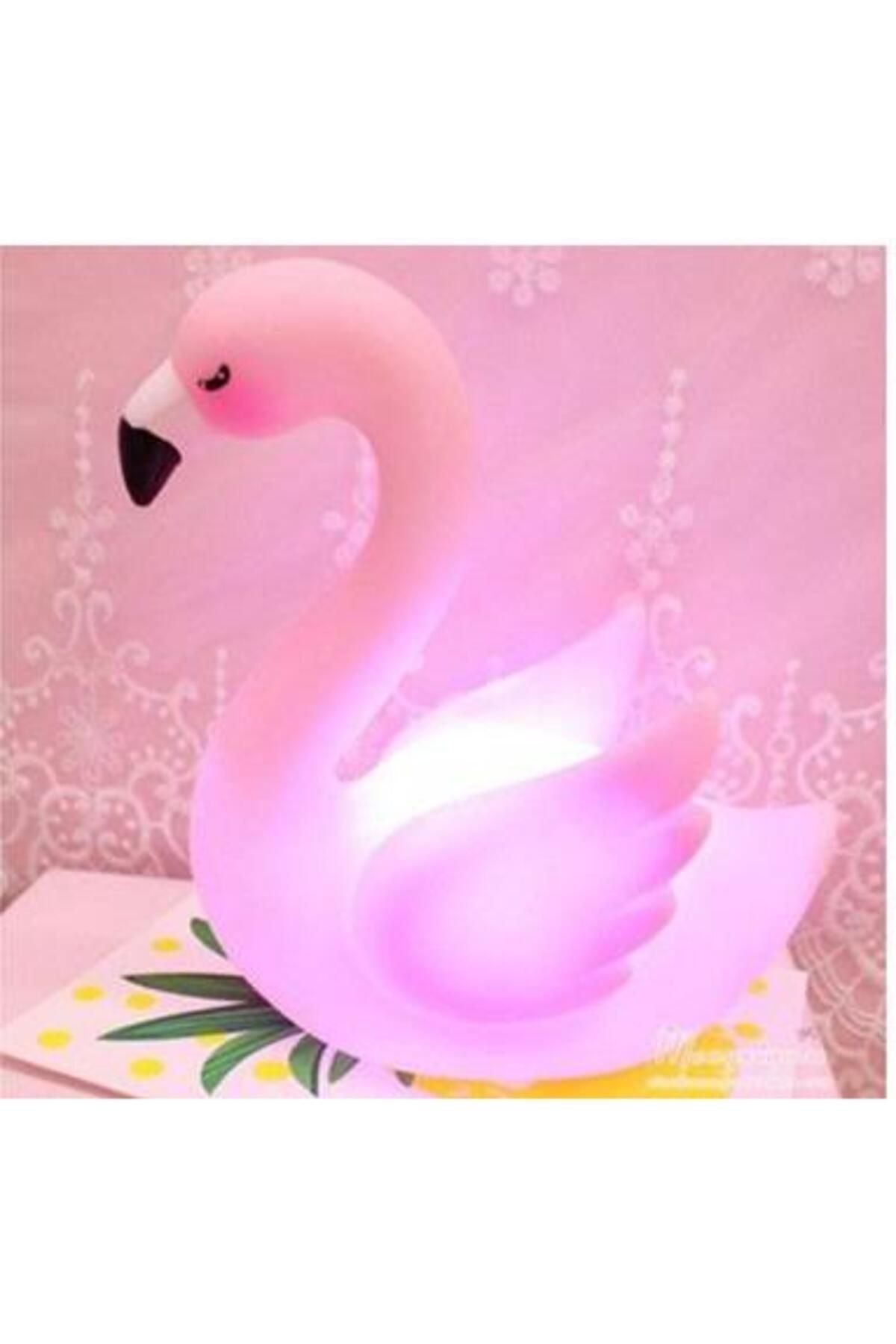 Lizpo Decor Led Işıklı Flamingo Masa Lambası Çocuk Bebek Dekorasyon