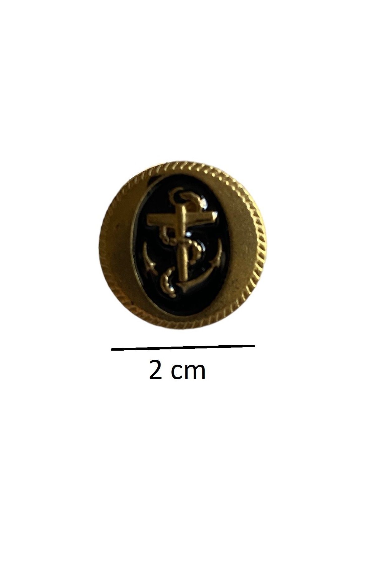 Lir Gold Renk Çapa Model Düğme 2cm Metal Düğme - 6lı Düğme Paketi