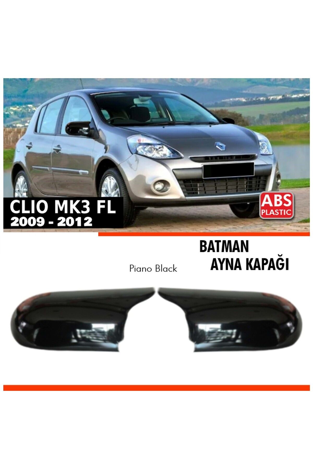 NamTuning Renault Clio 3 Batman Yarasa Ayna Kapağı 2009-2012 Makyajlı Kasa Uyumlu