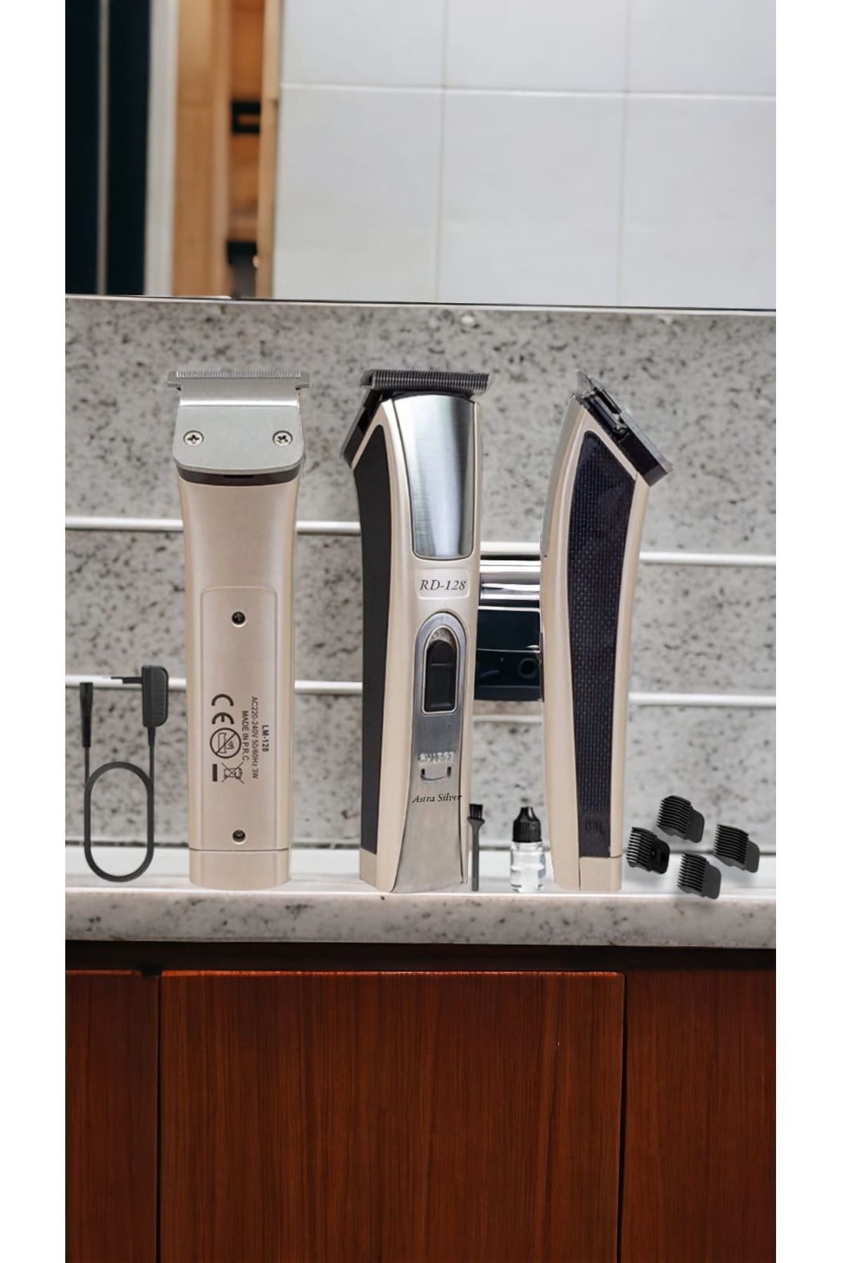 Shavingtech 128 Profesyonel Şarjlı Saç Sakal Ense Vücut Kılı Kesme Tıraş Makinesi Lazer Öncesi