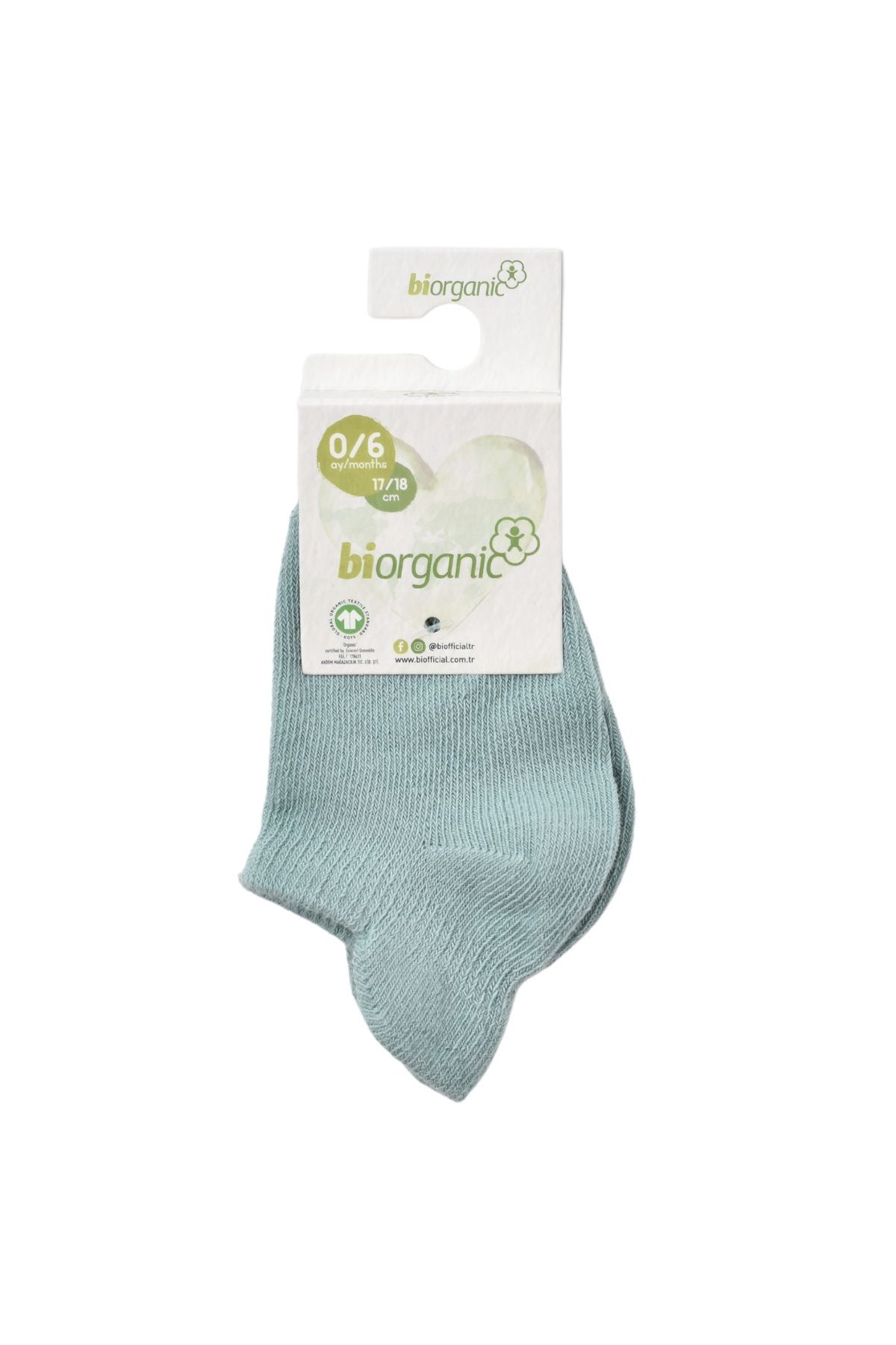 Bibaby Biorganic Sneakers Basic Çorap 68389 Yeşil