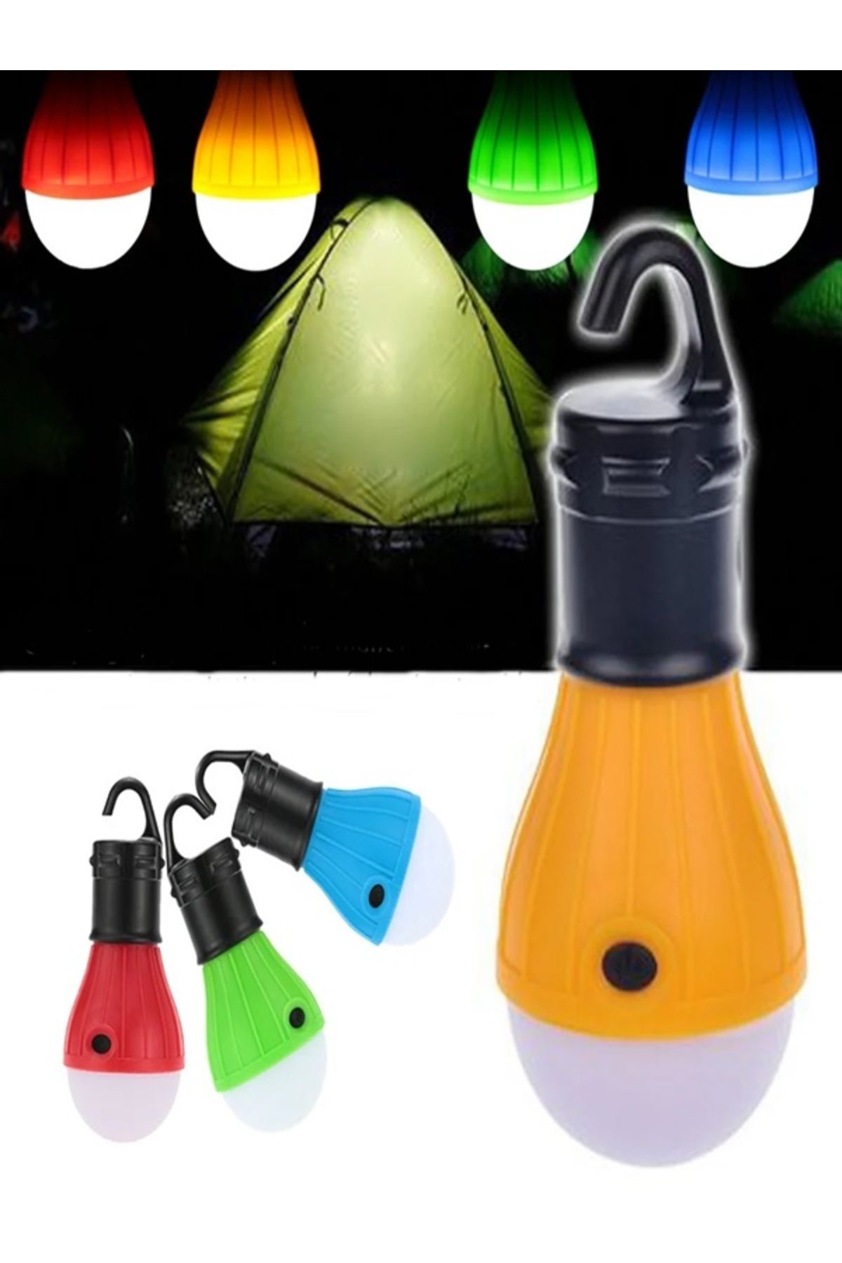 gaman 23010 (1 ADET) Pilli Asılabilir Acil Durum MOD'lu Kampçılık Çadır Balıkçılık Portatif Lamba LED Işık