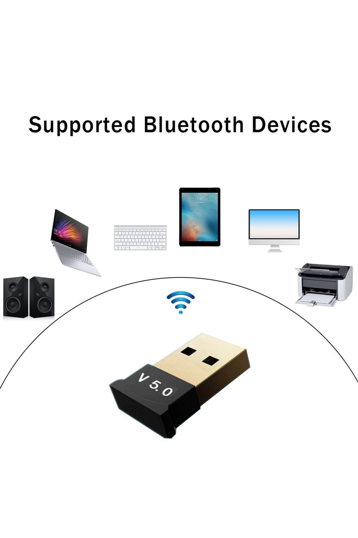 LESGO Kablosuz Mini Bluetooth Usb 5.0 Dongle Receiver Alıcısı Aparatı
