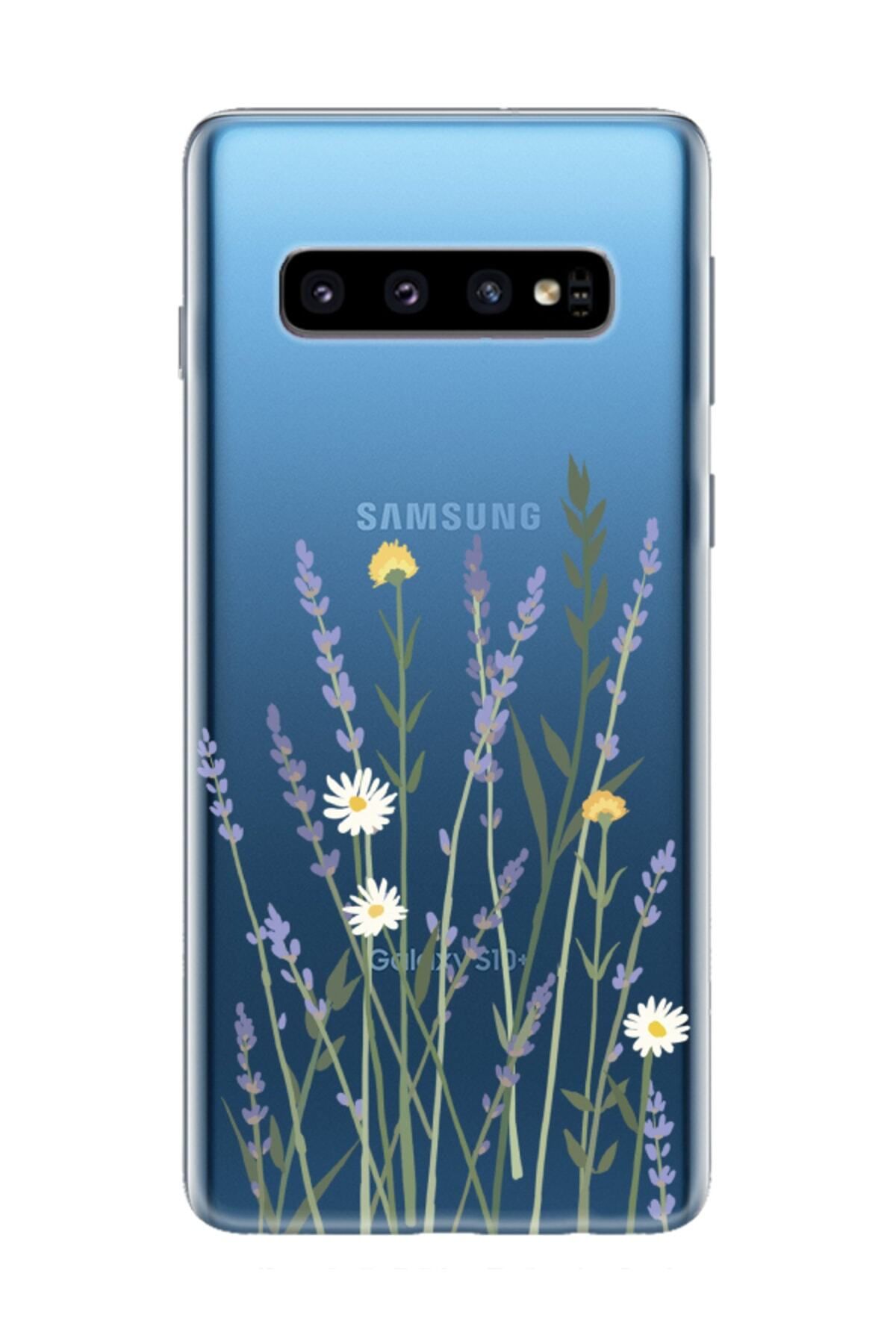 frondcase Samsung S10 Plus Lavanta Şeffaf Telefon Kılıfı