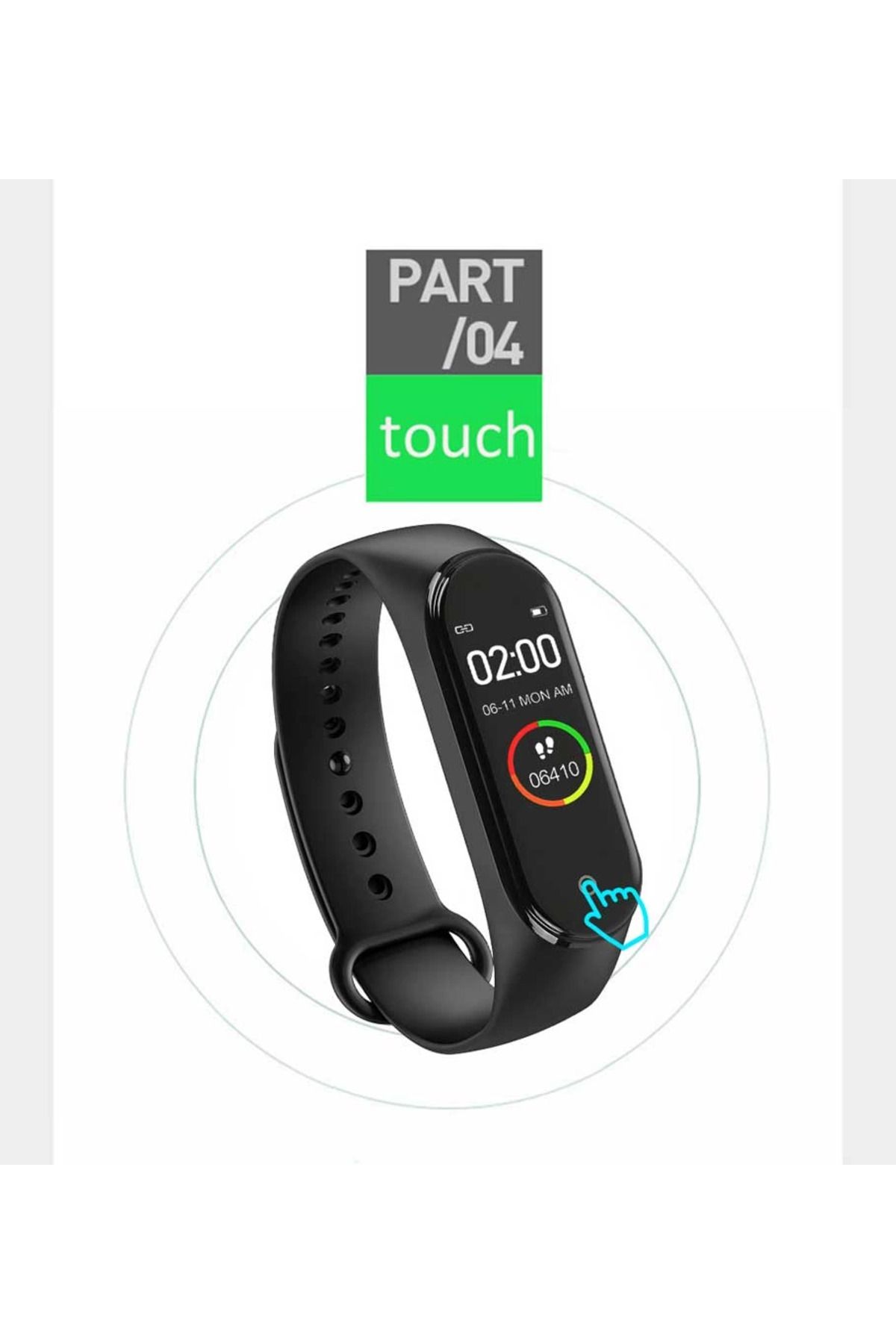 Lisinya M4 Akıllı Saat Bileklik Kalp Hızı Kan Basıncı Nabız Pedometre Smart Watch ( Lisinya )