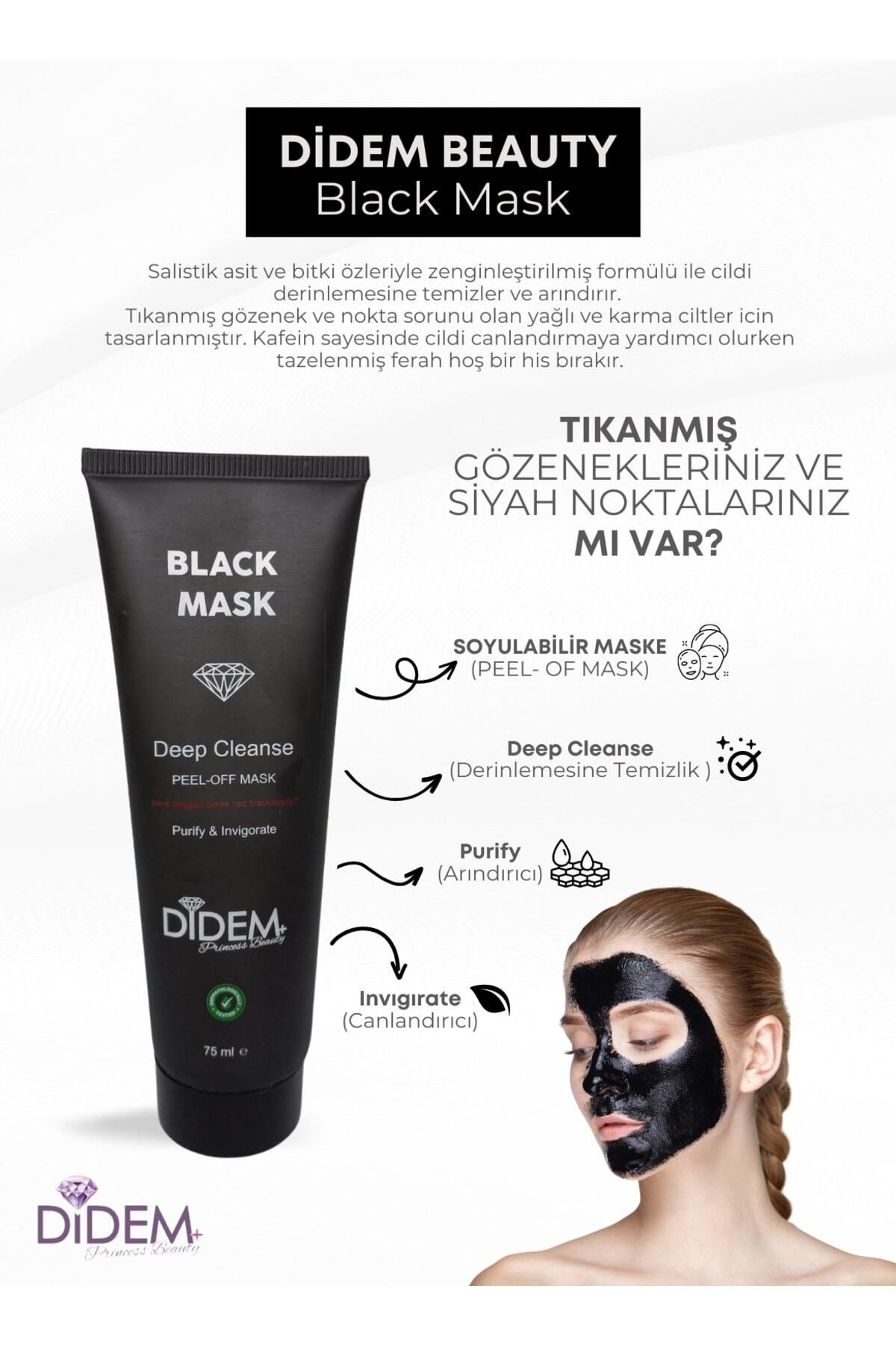 DIDEM BEAUTY Soyulabilir Black Mask 75 ml