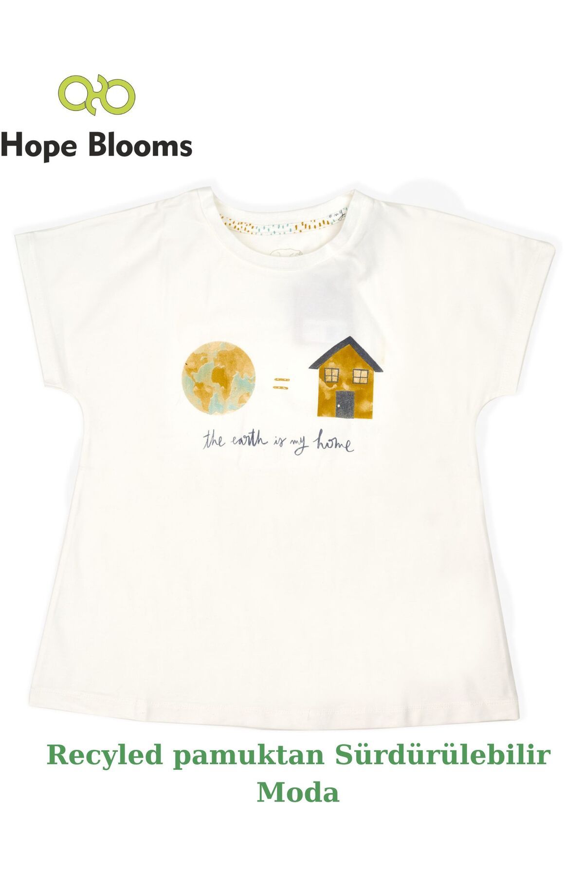 Hope Blooms Çocuk Unisex Pijama Üst Kısa Kol