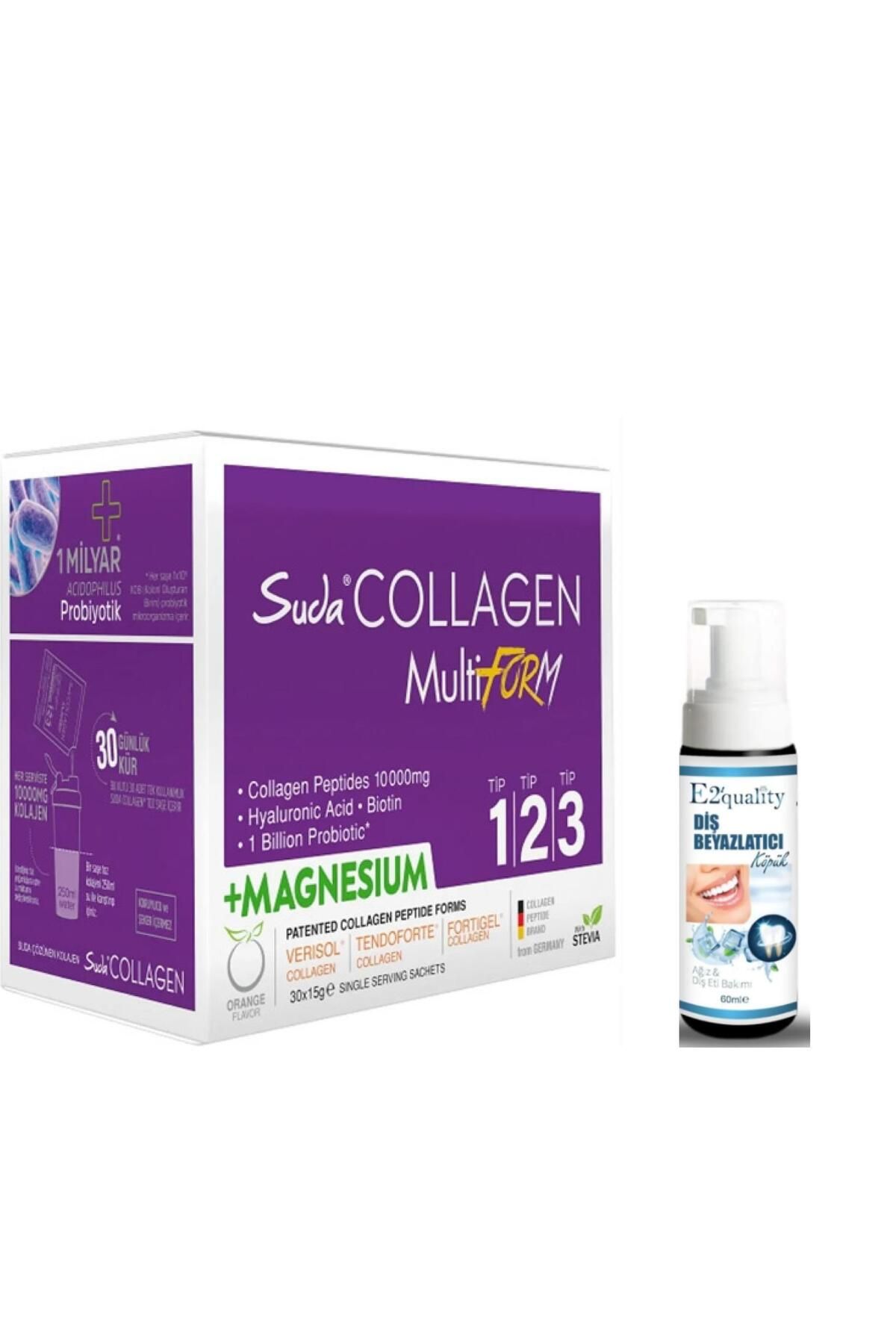 Suda Collagen Multiform Portakallı Magnesium 30 Saşe 15 gr - Diş Beyazlatıcı Köpük