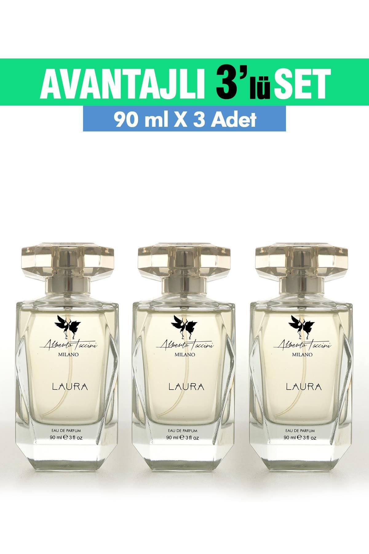 Alberto Taccini 3'lü Set Laura Kadın Parfümü - 90 Ml