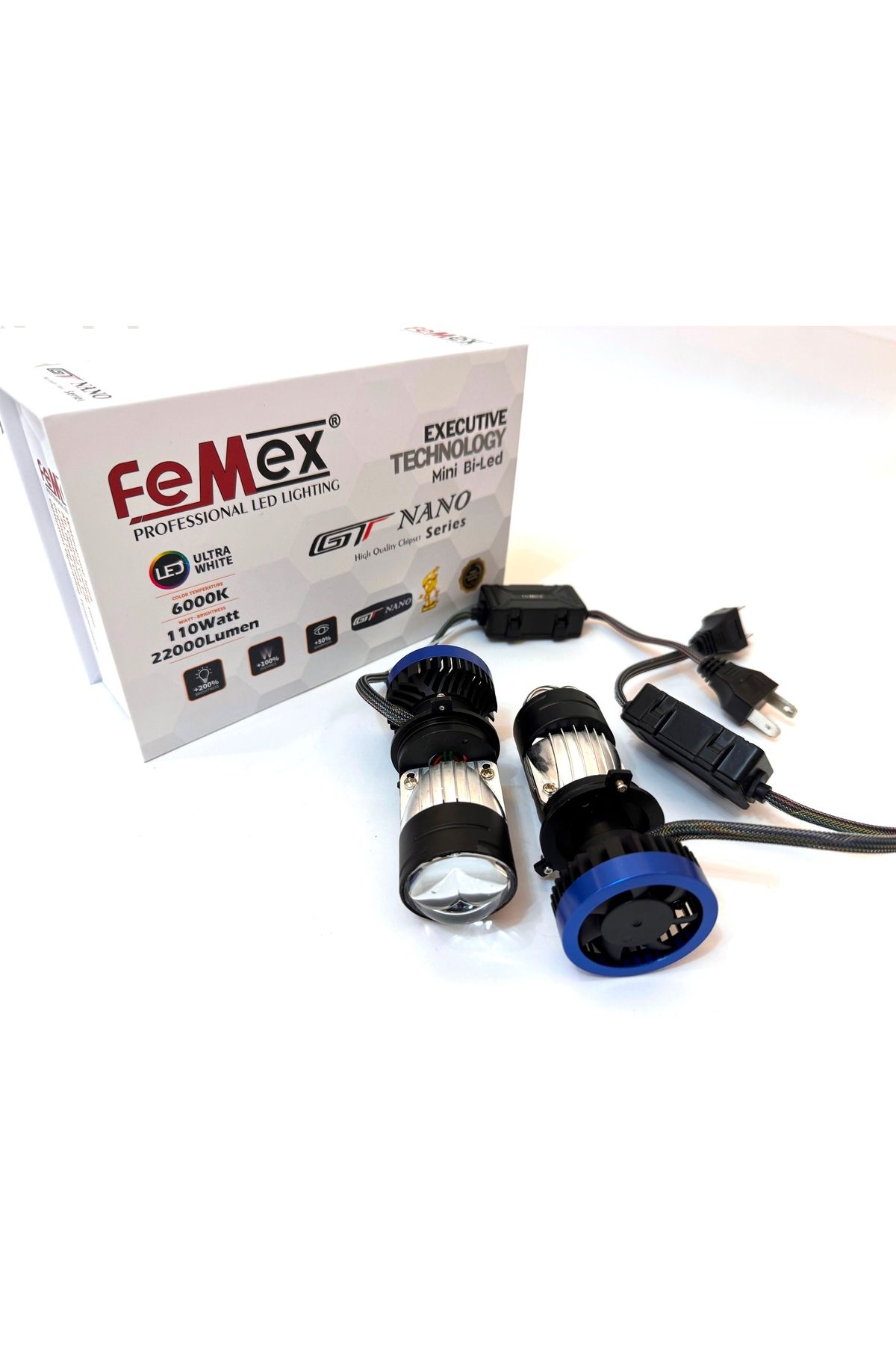 FEMEX Gt Nano Executive H4 Lazerli Mini Bi-led Xenon Kendinden Mercekli