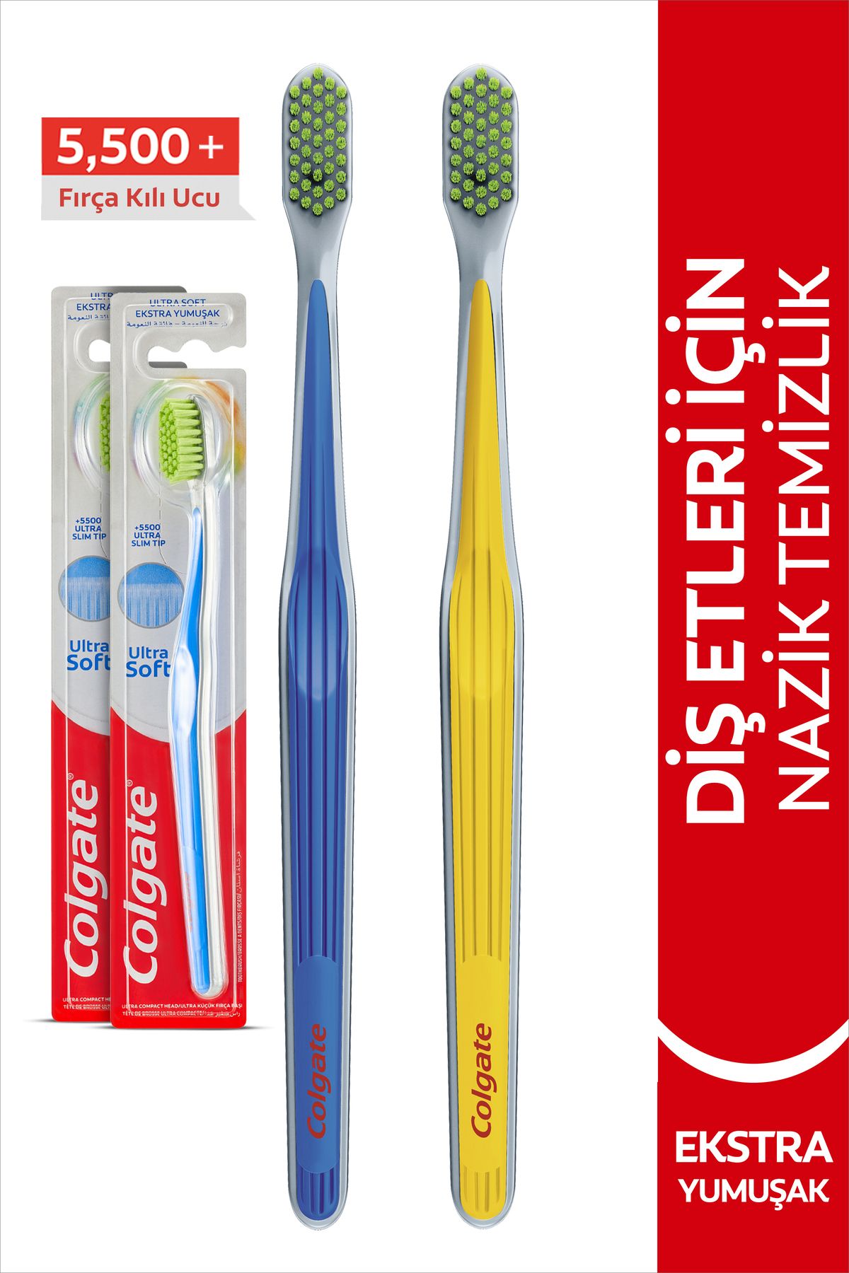 Colgate Ultra Soft Diş Etleri için Nazik Temizlik Yumuşak Diş Fırçası x 2 Adet