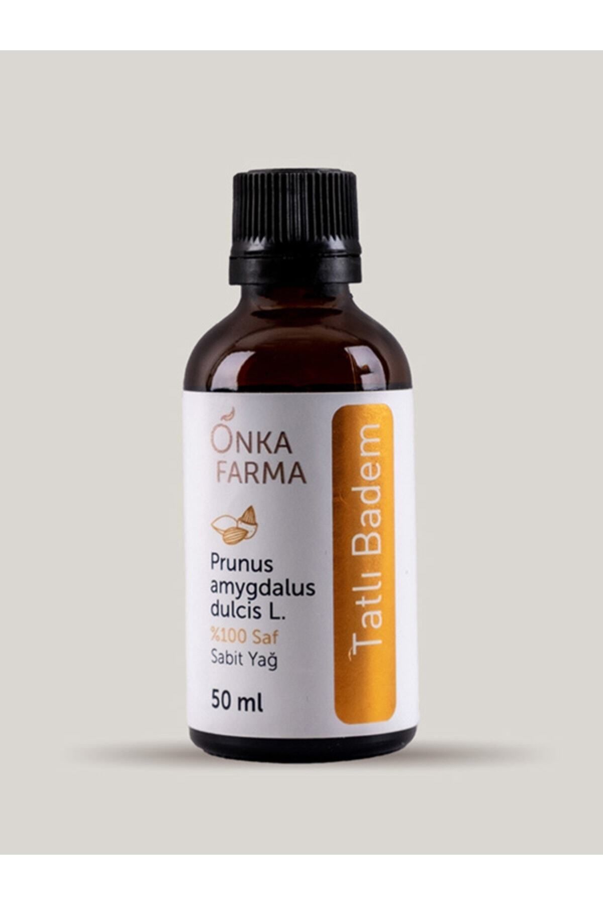 OnkaFarma Onka Farma %100 Saf Tatlı Badem Yağı - Soğuk Sıkım - 50 ml