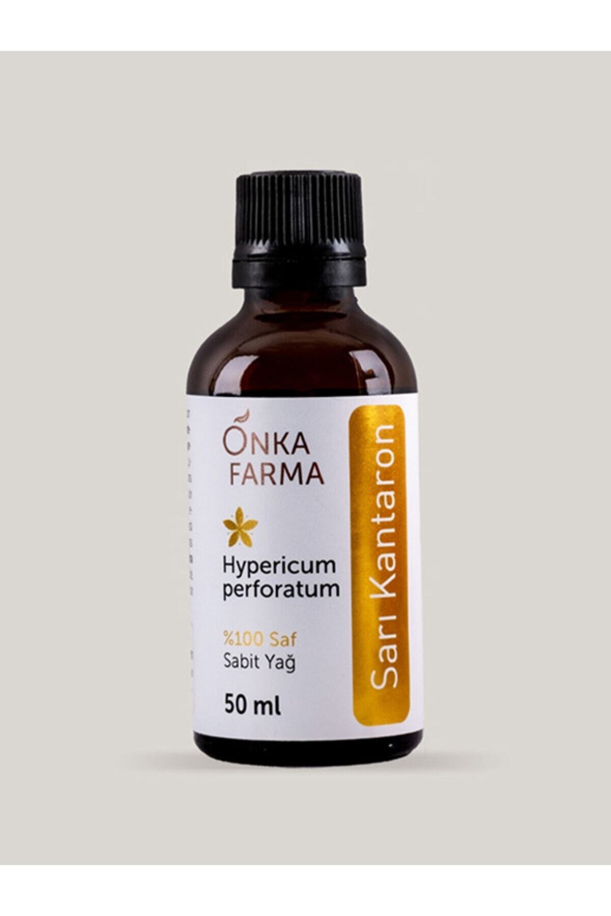 OnkaFarma Onka Farma Sarı Kantaron Yağı - 0,3-0,5 Düşük Asitli Sızma Zeytinyağı Maserasyonu - 50 ml