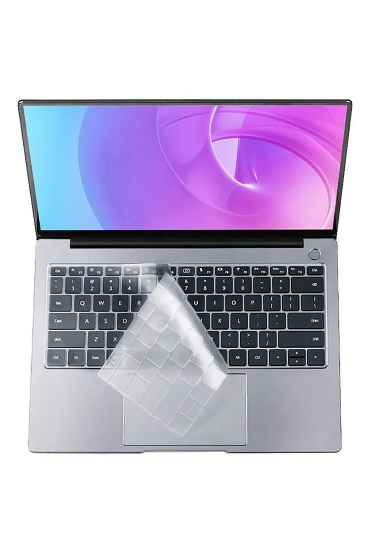 UnDePlus Apple Macbook 13.6' Air 2022 M2 A2681 Klavye Koruyucu Transparan Buzlu Silikon Ped