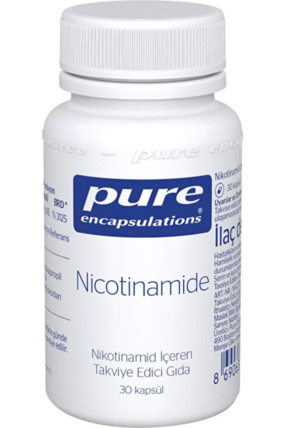Pure Encapsulations Nicotinamide 30 Kapsül