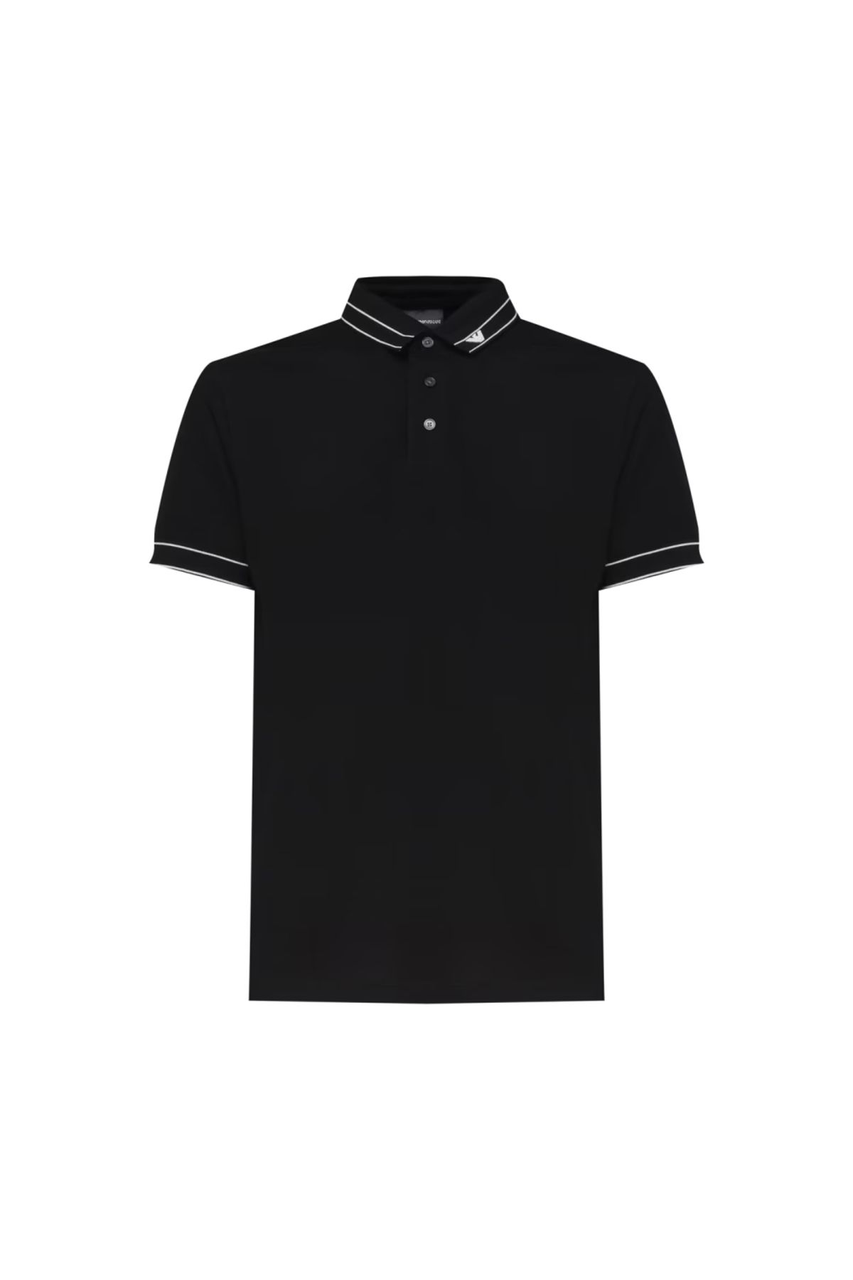 Emporio Armani Erkek Logolu Polo Yakalı Kısa Kollu Düğmeli Siyah Polo Yaka T-Shirt 3D1FM4 1JCYZ-0068
