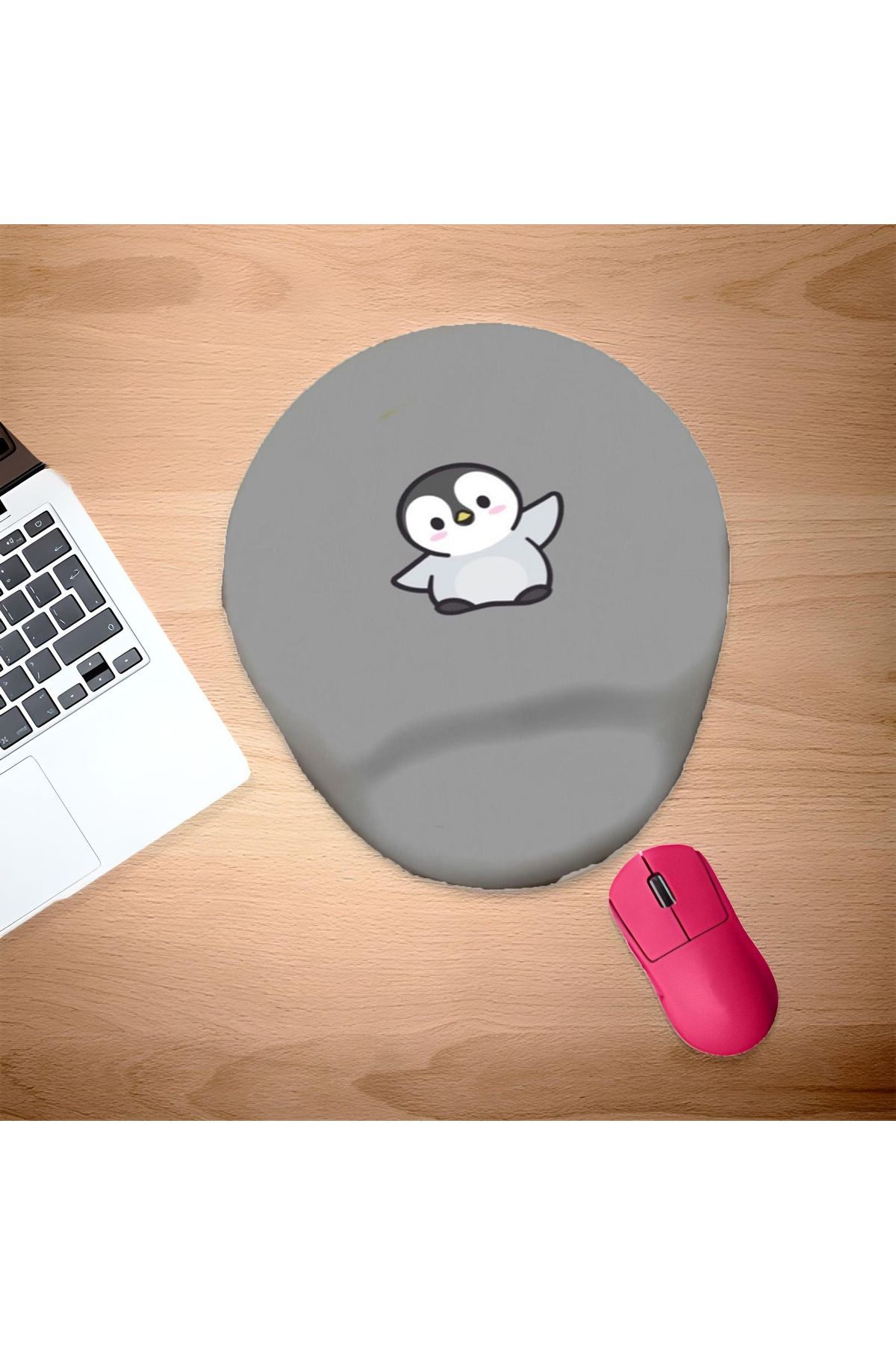 UcuruStore Sevimli Minik Penguen Bilek Destekli Mouse Pad