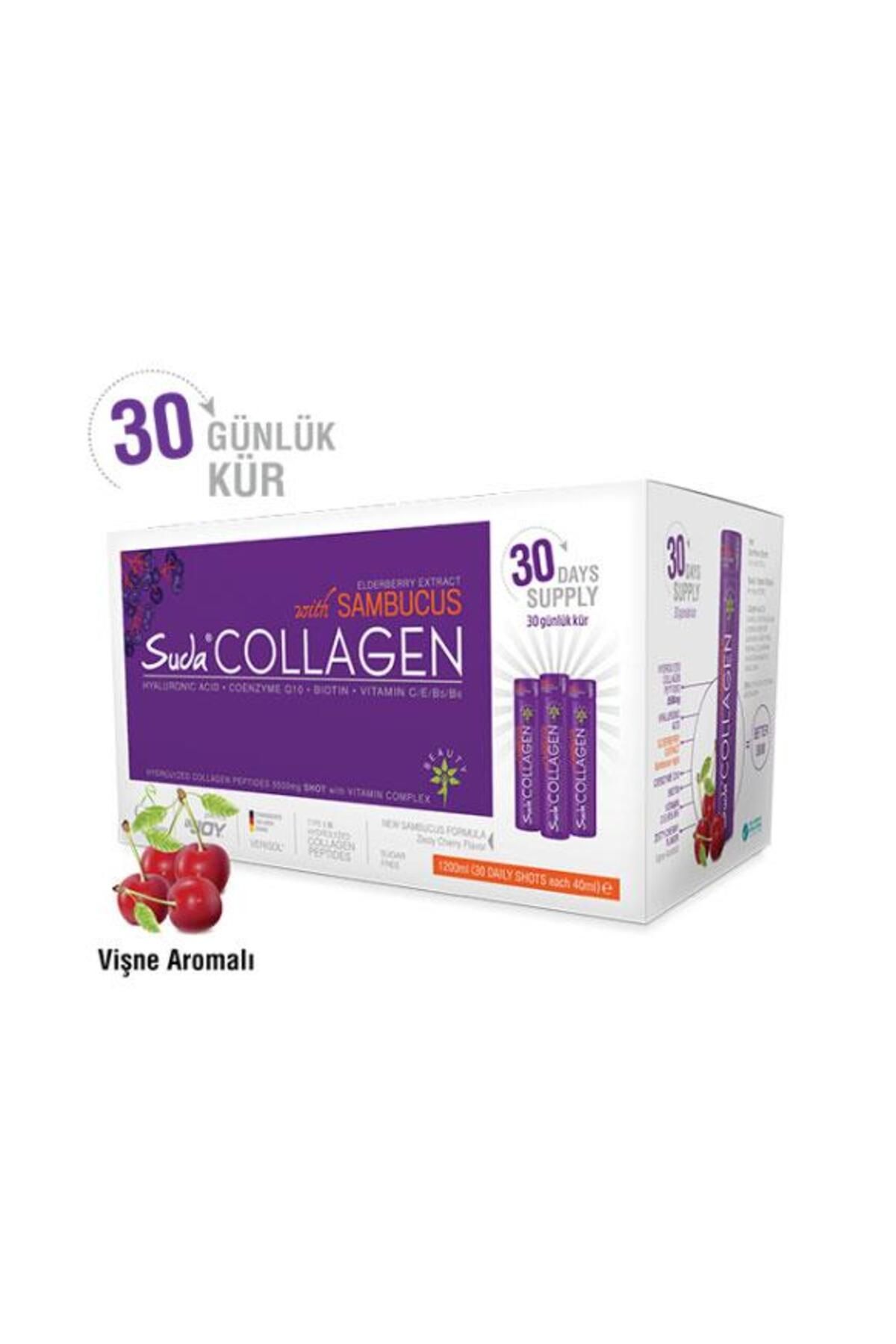 Suda Collagen Takviye Edici Gıda Vişne Aromalı 30x40 ml
