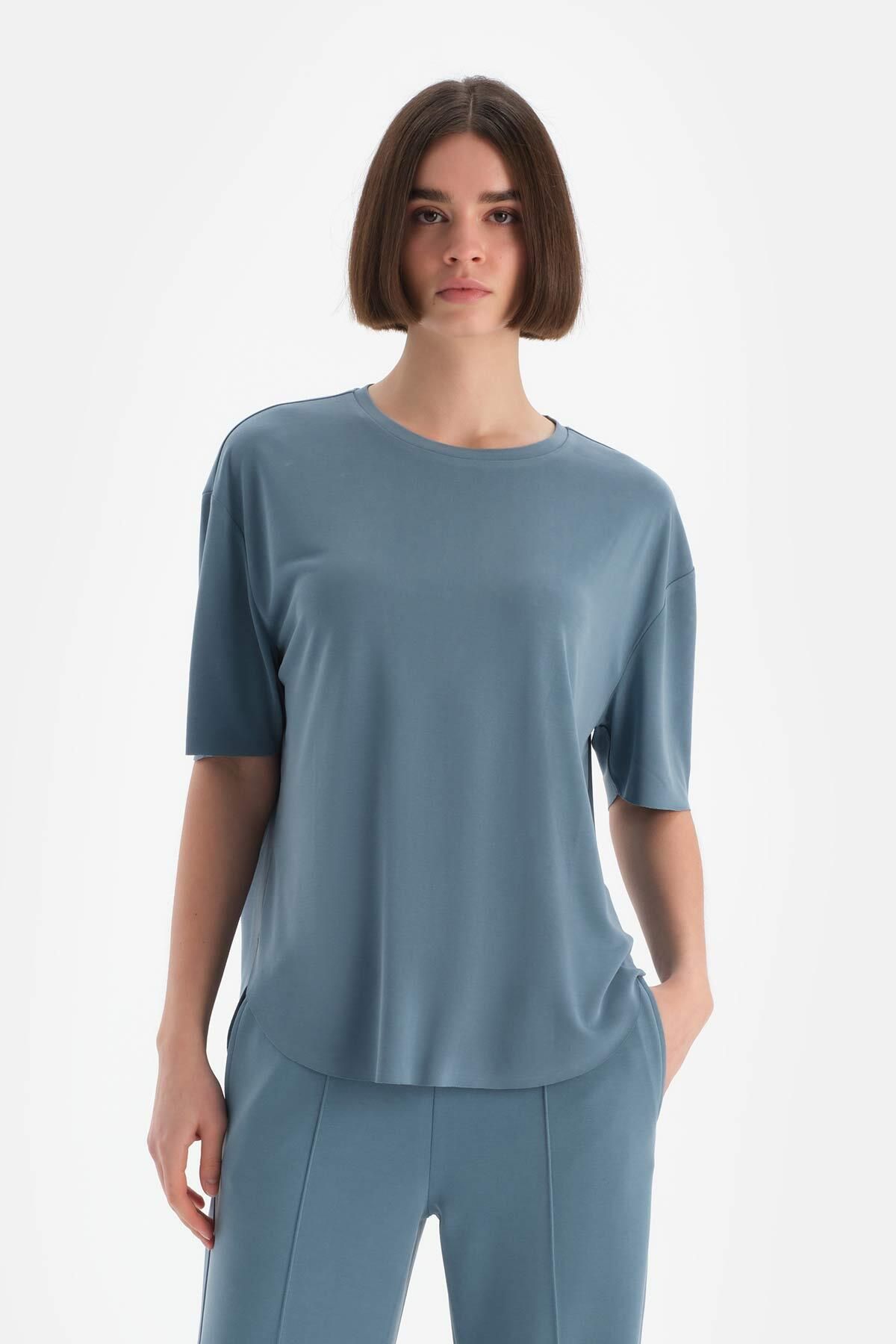 Dagi Açık Mavi Kadın Modal Tişört