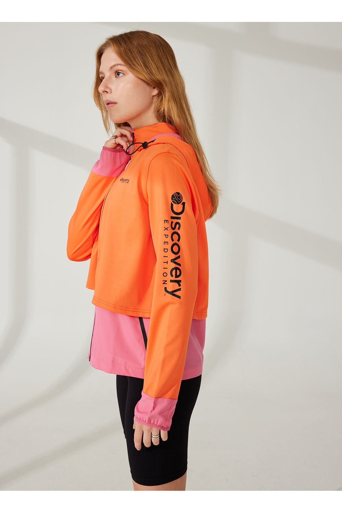 New Brand Discovery Expedition Pembe - Turuncu Kadın Sweatmont W-ARNES