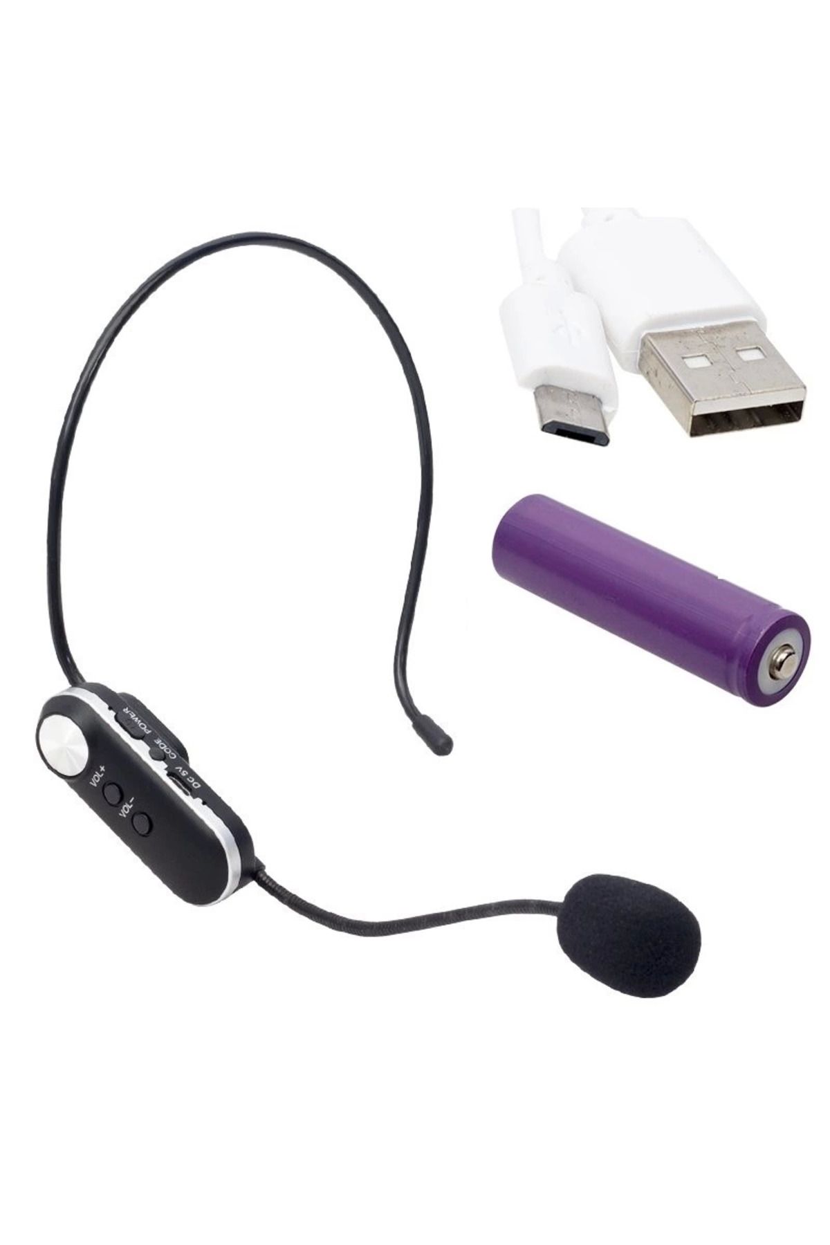 Genel Markalar Mv-1307hh Uhf 2 Headset Şarjlı Kablosuz Mikrofon (volume Kontrollü) alit