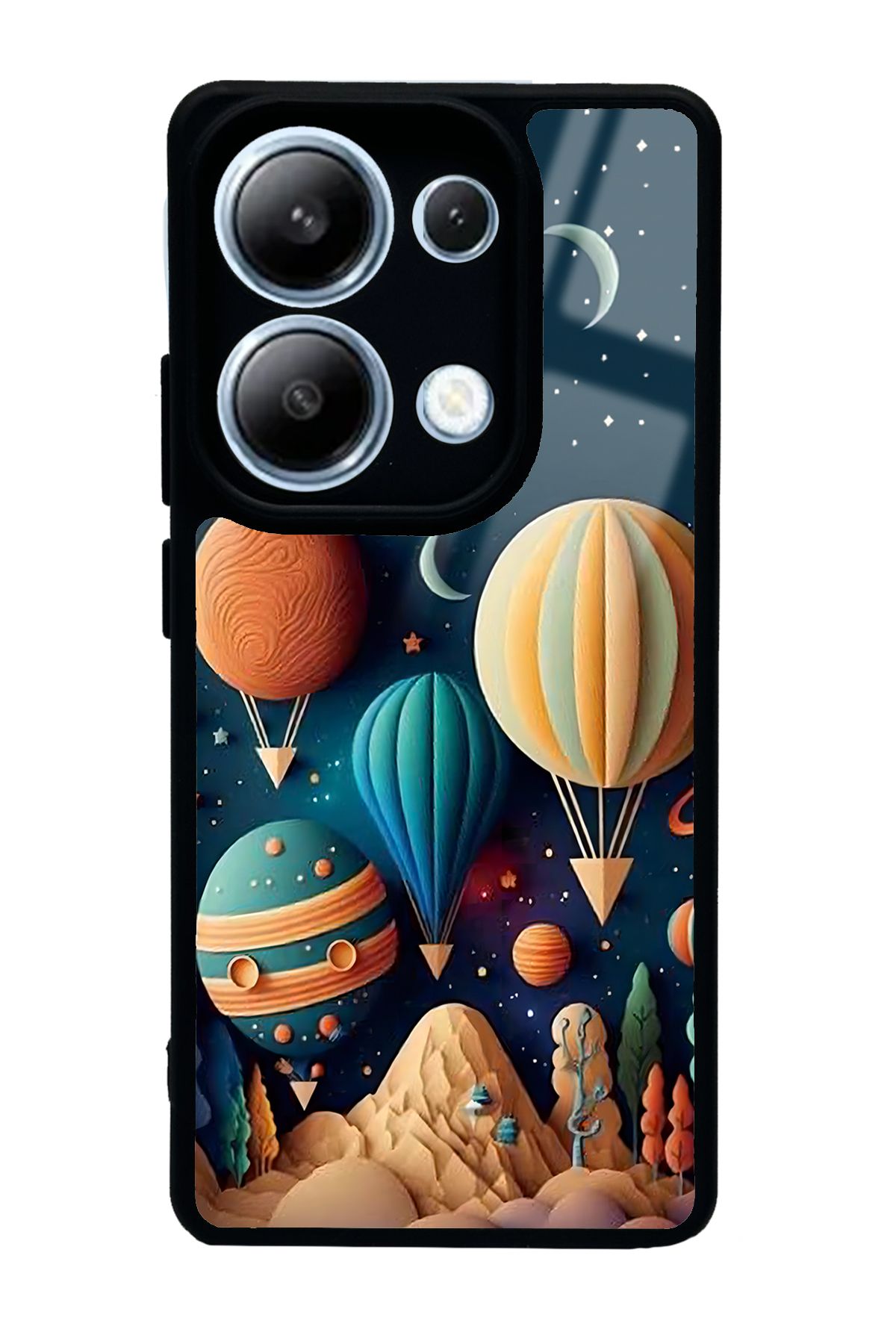 Spoyi Xiaomi Redmi Note 13 Pro 4G Astral balonlar Tasarımlı Glossy Telefon Kılıfı