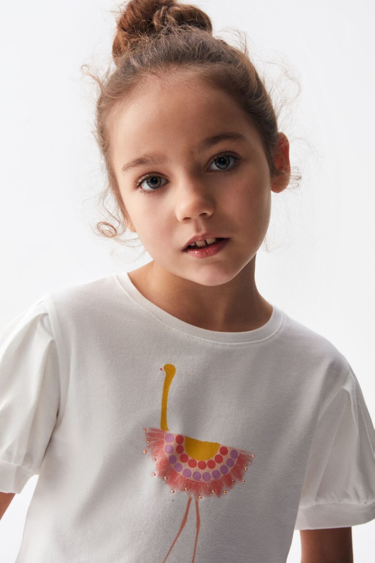Nk Kids Beyaz Flamingo  T-Shirt ( 4-8 Size )