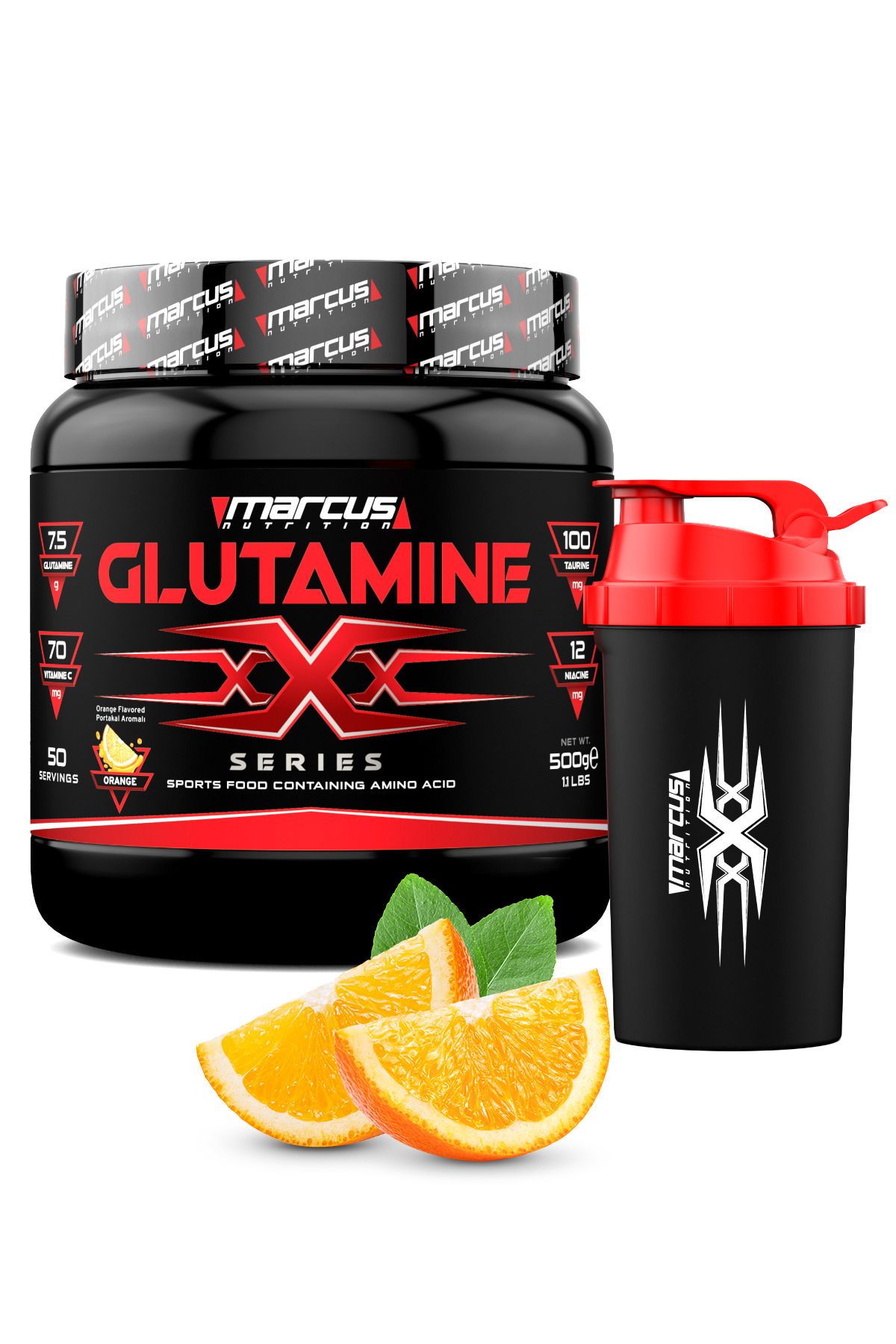 Marcus Nutrition Glutamine X Series 500 G (Portakal Aromalı)