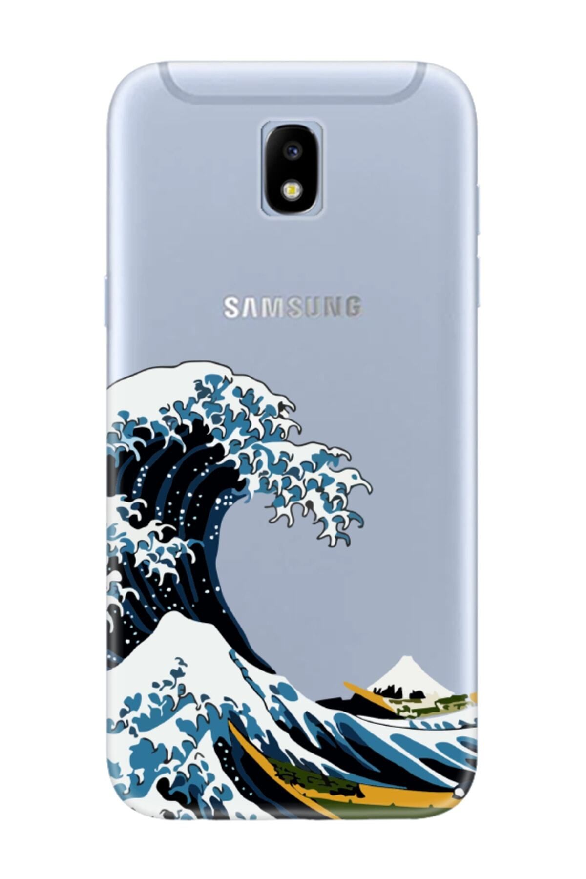 frondcase Samsung J7 Pro Kanagawa Şeffaf Telefon Kılıfı