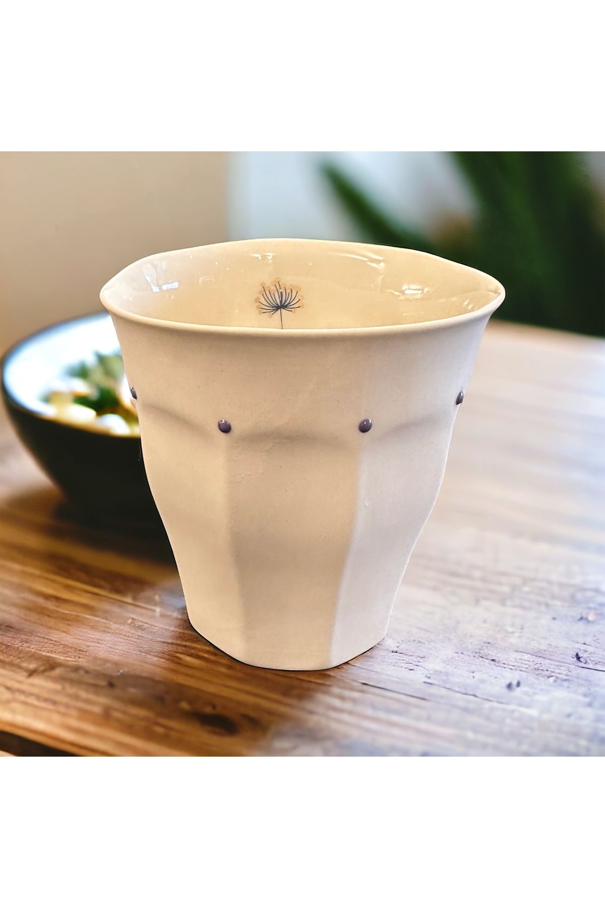 Studio Arcera Sophie El Yapımı Beyaz Porselen Kupa Kahve Fincanı
