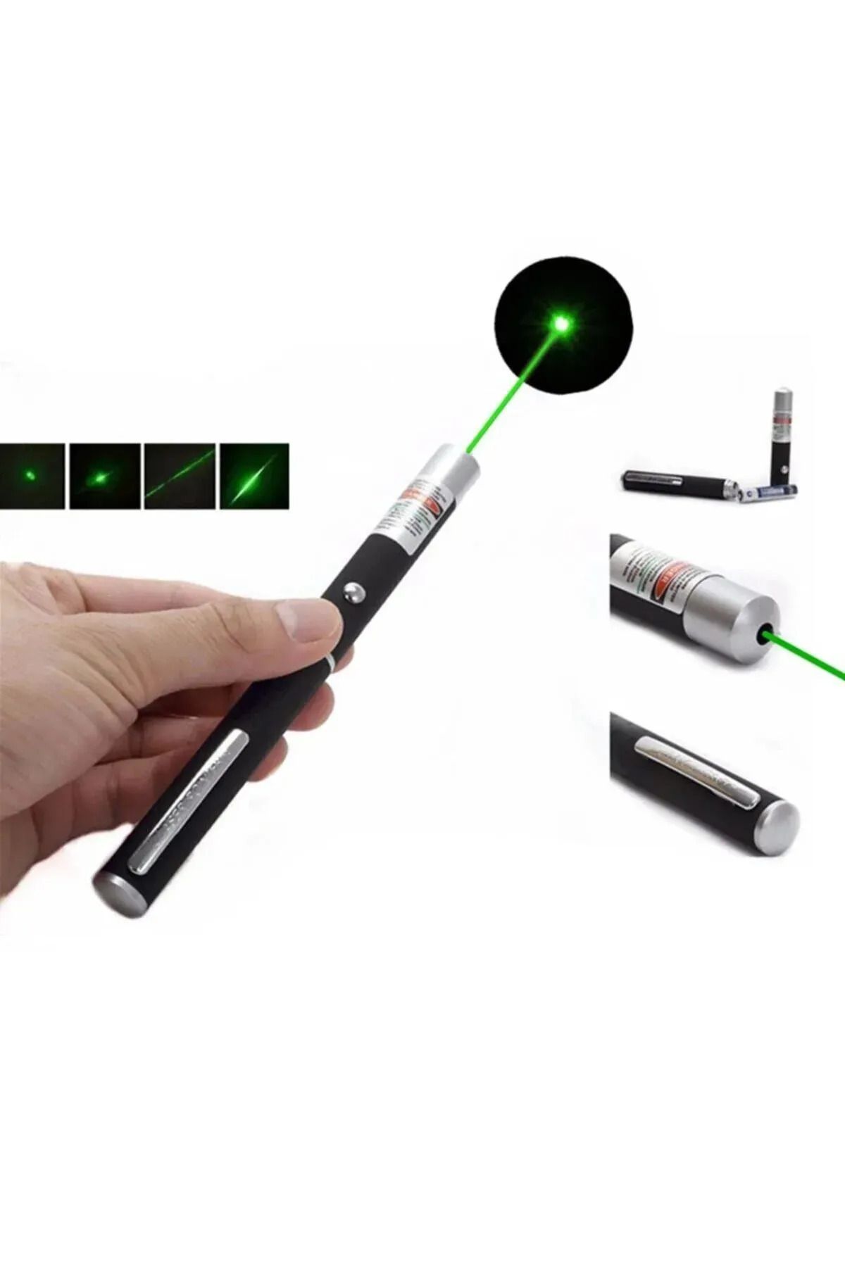 nelerbulurum AAA PİLLİ TEK BAŞLIK YEŞİL LASER POINTER 300 Mw 50 Km Etkili Yeşil Lazer Pointer Green lazer