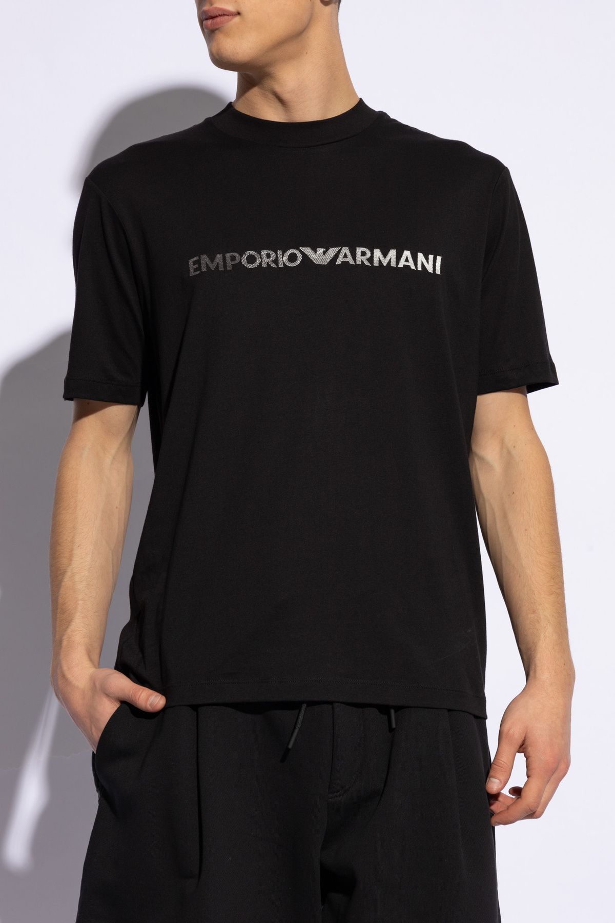 Emporio Armani Erkek Pamuklu Kısa Boy Rahat Kesim Günlük Siyah1 T-Shirt 3D1TG3 1JPZZ-0057