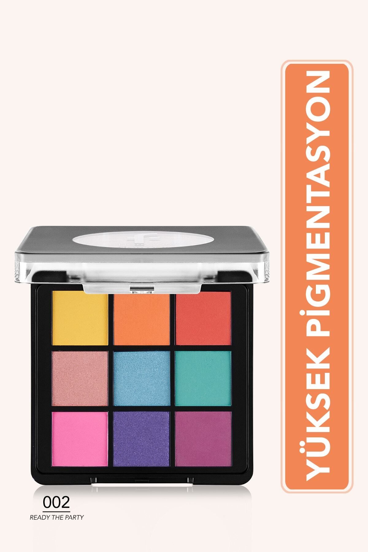 Flormar INTENSELY PİGMENTED EYESHADOW PALETTE - EYE SHADOW PALETTE - 002 READY THE PARTY- PSSN1329