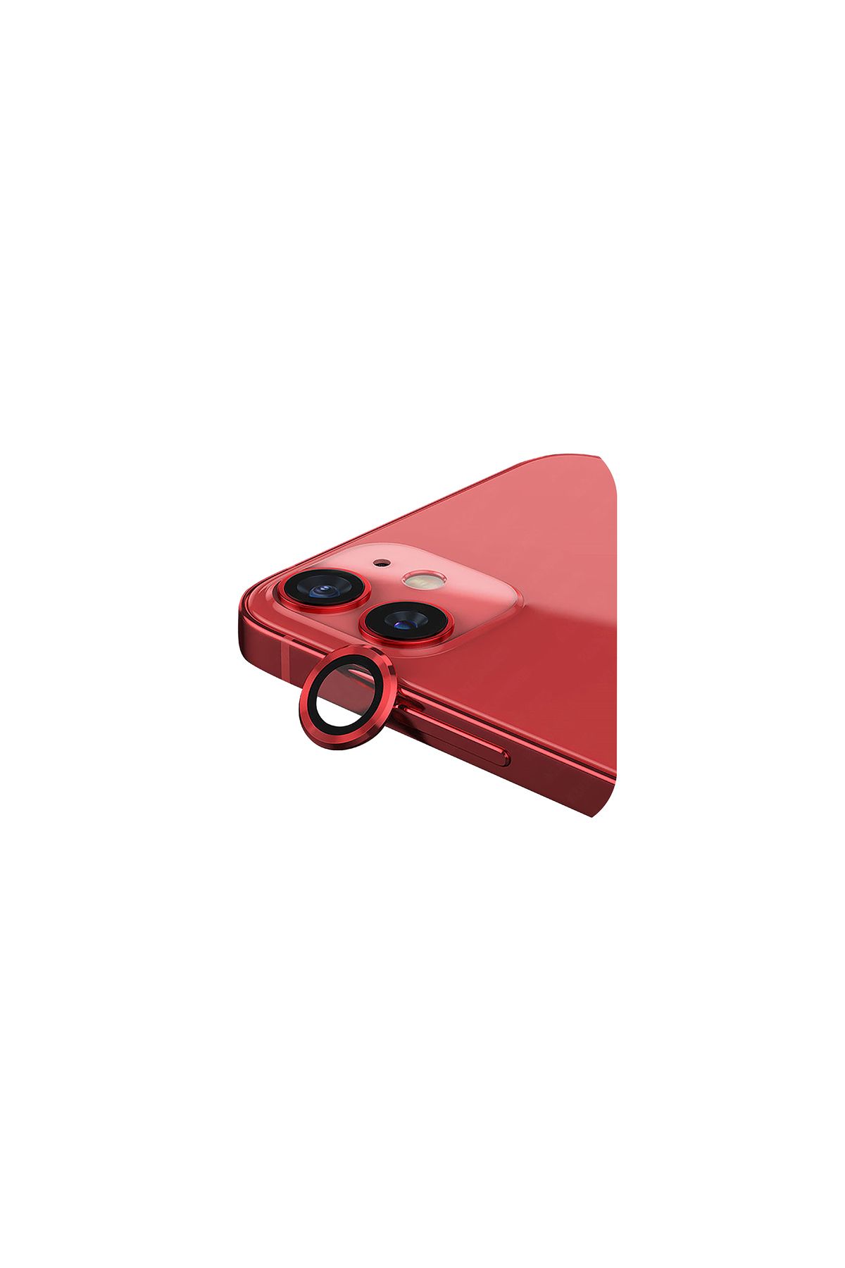 Sunix Iphone 11 Ile Uyumlu Darbeye Dayanıklı Safir Kamera Lens Koruyucu Kırmızı