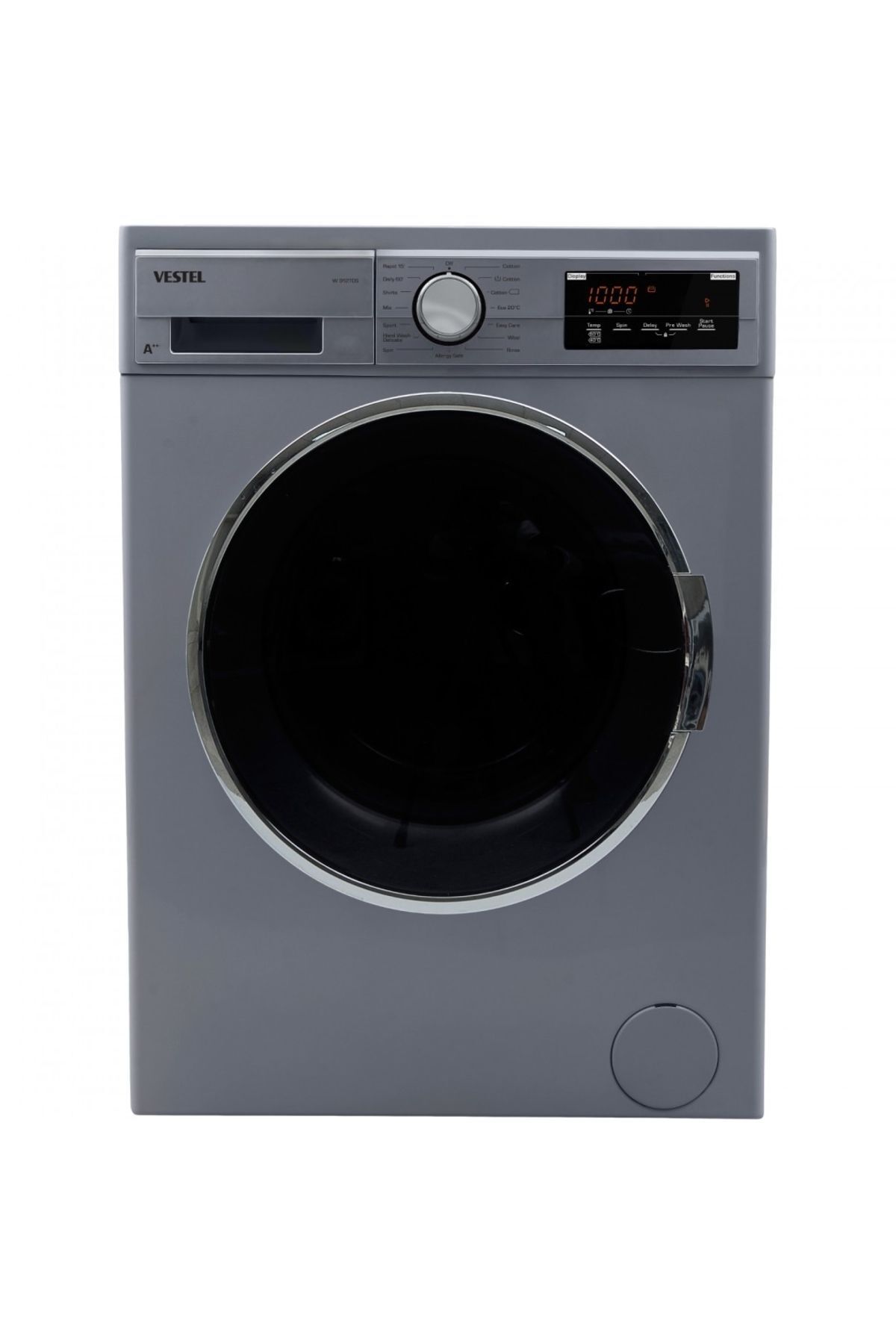 VESTEL 8kg 1200devir Inox/gri Çamaşır Makinası (İHRACAT ÜRÜNÜ)