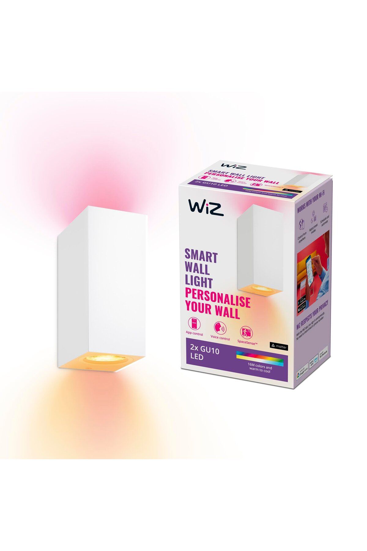 Wiz Imageo Tekli Akıllı Wi-Fi Renkli Spot Lamba 929002658701 - Beyaz