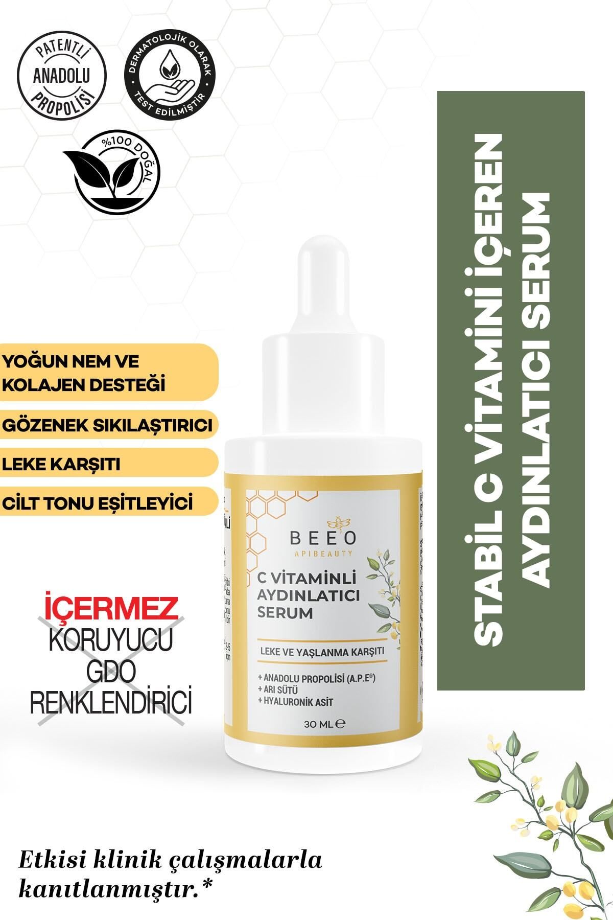 Beeo Cilt Tonu Eşitleyici & Aydınlatıcı C Vitaminli Serum 30 ml
