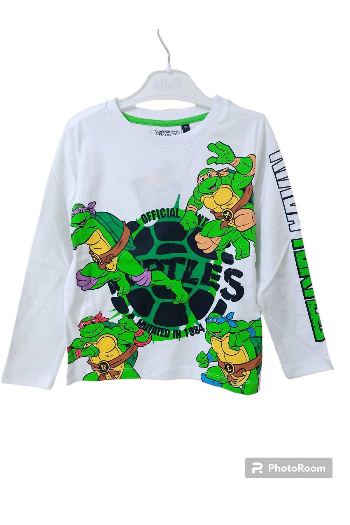 Cem erkek çocuk ninja kaplumbağa baskılı tişört