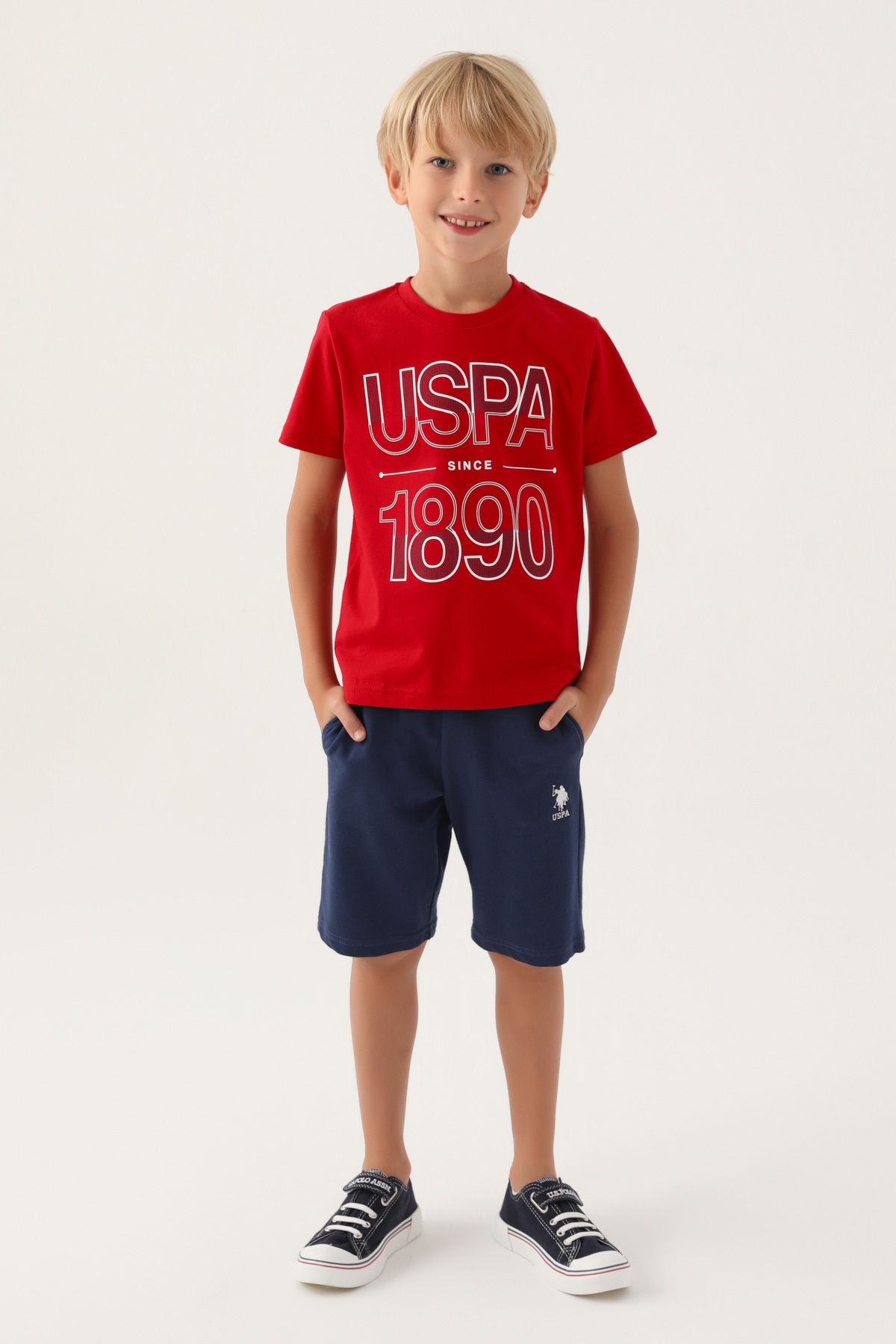 U.S. Polo Assn. US Polo- Kırmızı Bermuda Erkek Çocuk Pijama Takımı