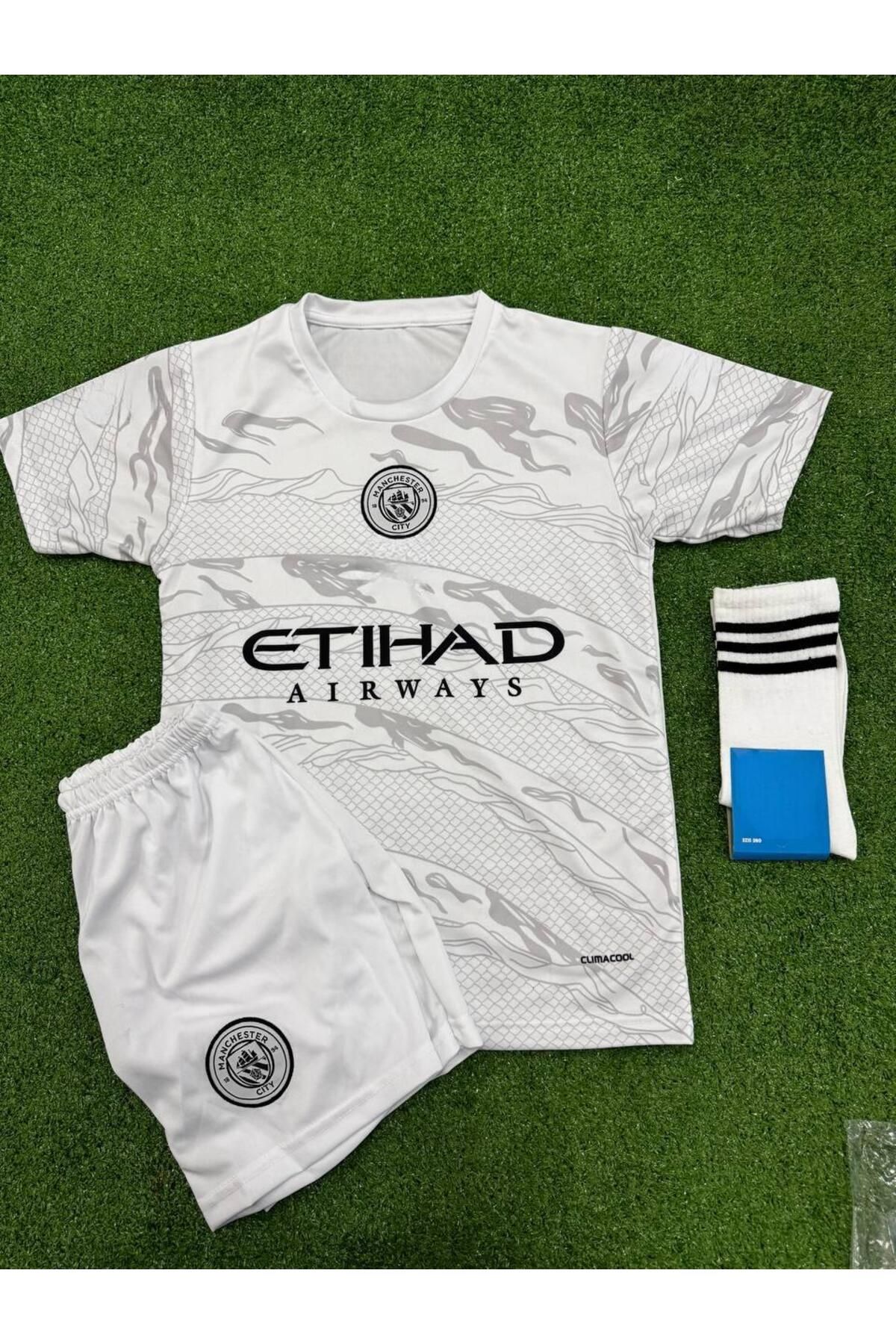 Alaturka Mix Manchester City Ejderha Yılı Forması 23/24 Yeni Sezon Futbol Çocuk Forması Forma Şort Çorap