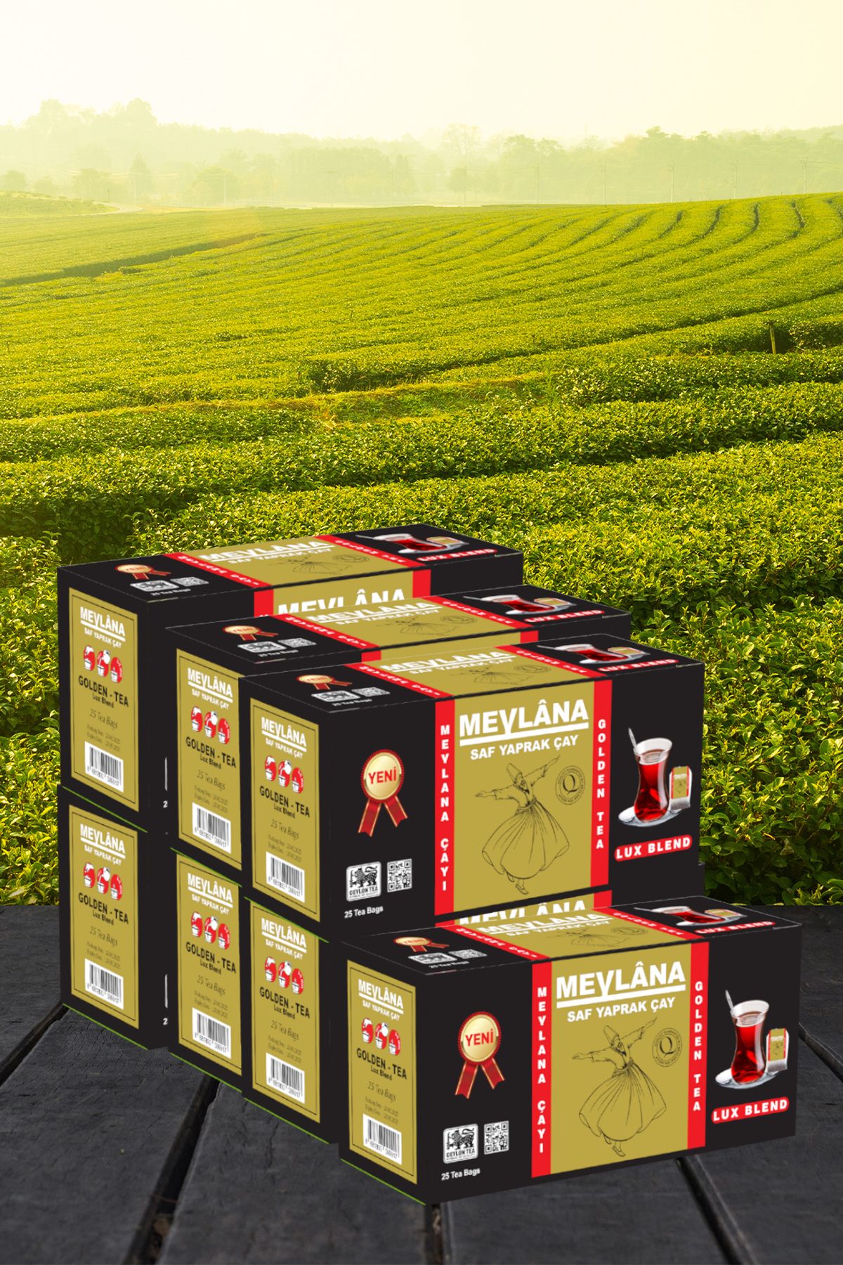 Mevlana Çay 7 X 25'li - %100 Ceylon Sri Lanka Sallama Mevlana Tea Group Bardak Poşet Siyah Saf Yaprak Çay
