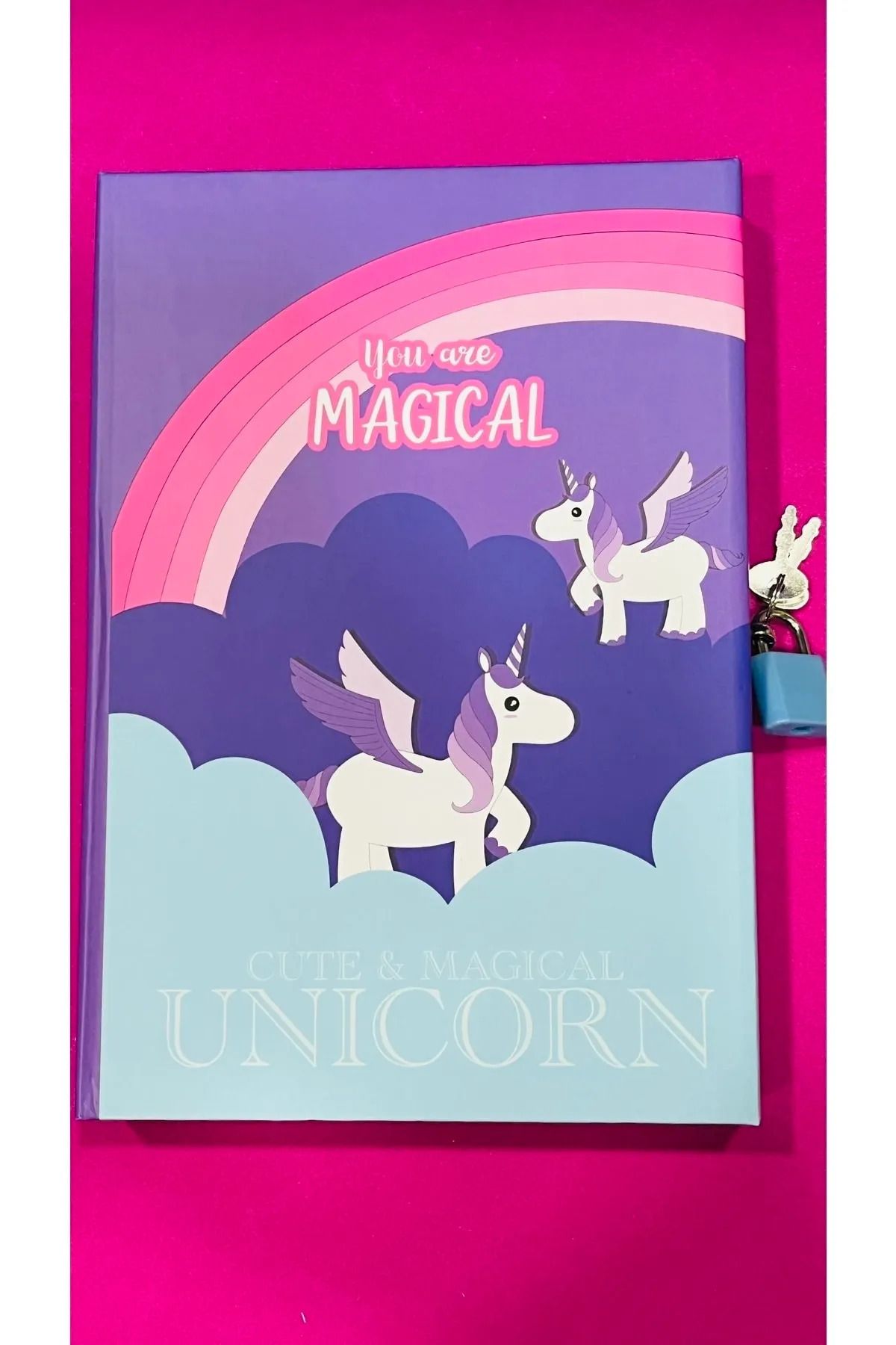 Faber Castell Kilitli Unicorn Hatıra Anı Defteri Unicorn Magical Kilitli Hediyelik