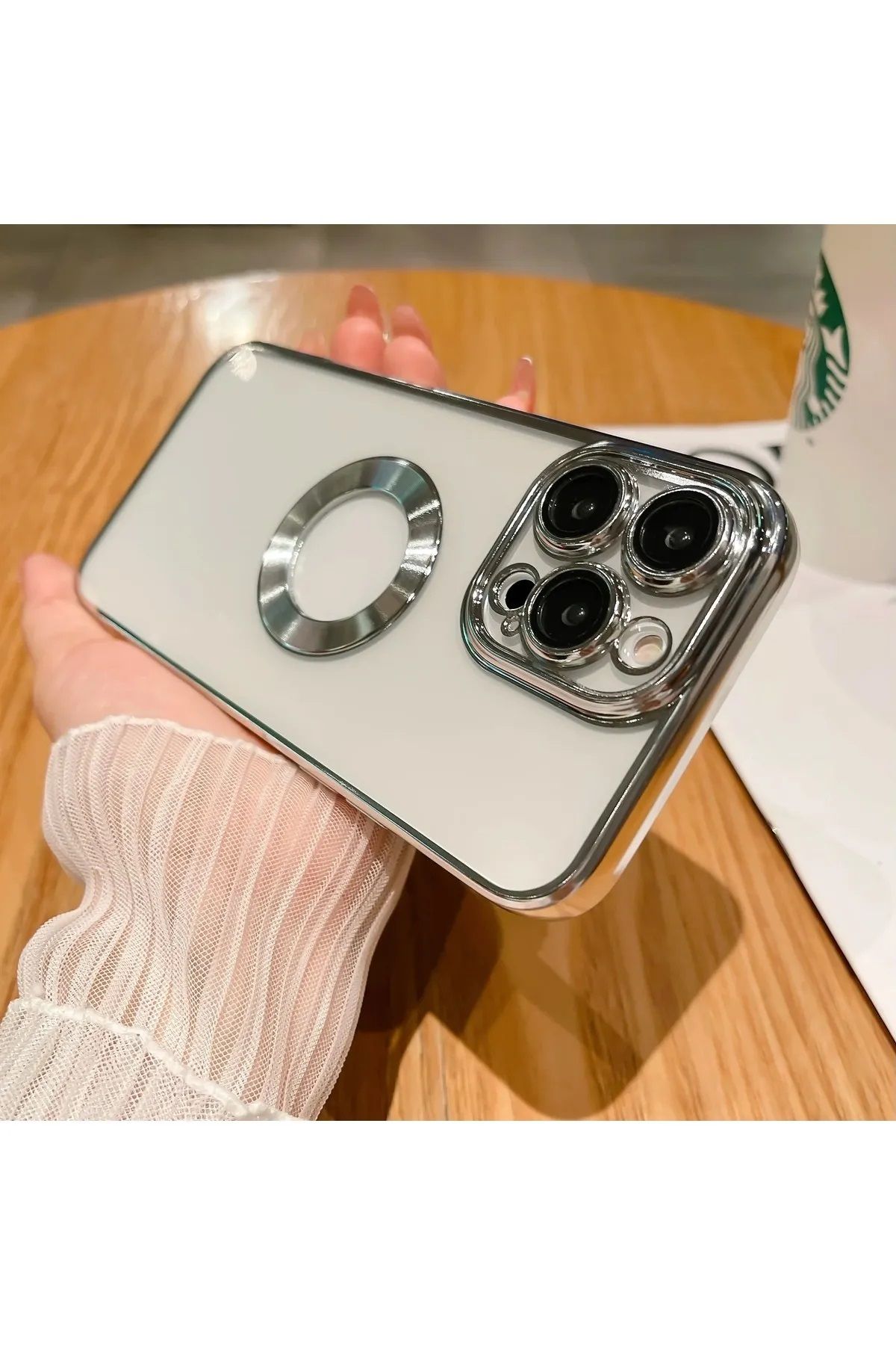 Vision Apple Iphone 15 Silikon Şeffaf Kılıf, Kamera Lens Korumalı, (KABLO KORUYUCU HEDİYELİ)