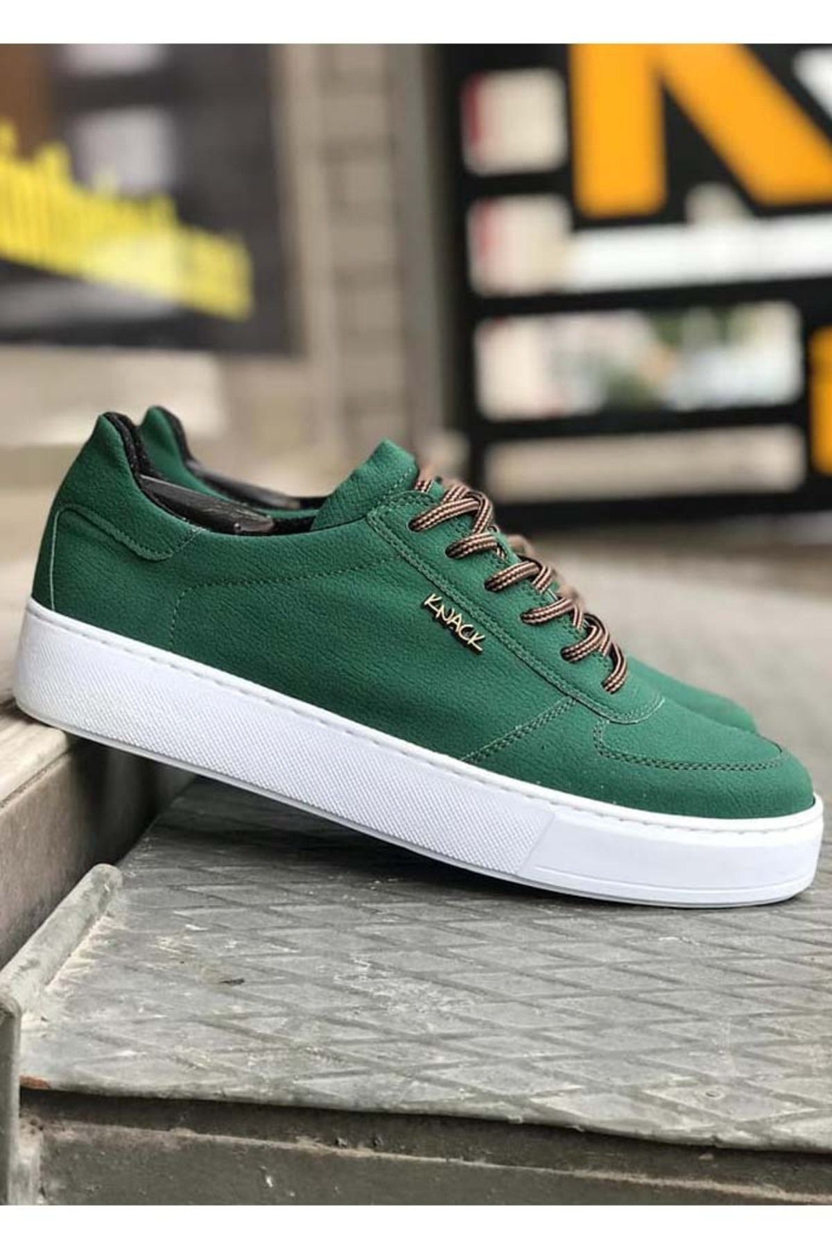 Mardel Store Ms-666 Bağcıklı Ortopedik Taban Erkek Günlük Sneaker Spor Ayakkabı Yeşil