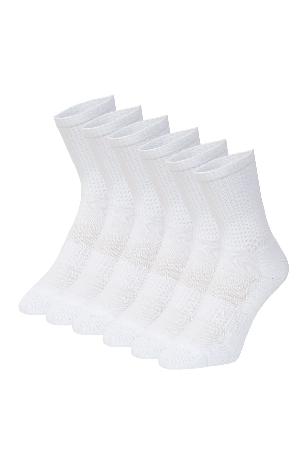 DuraSocks Erkek-kadın Spor Çorap, Antibakteriyel, Esnek, Dikişsiz Premium Çorap (beyaz, 6 Çift)