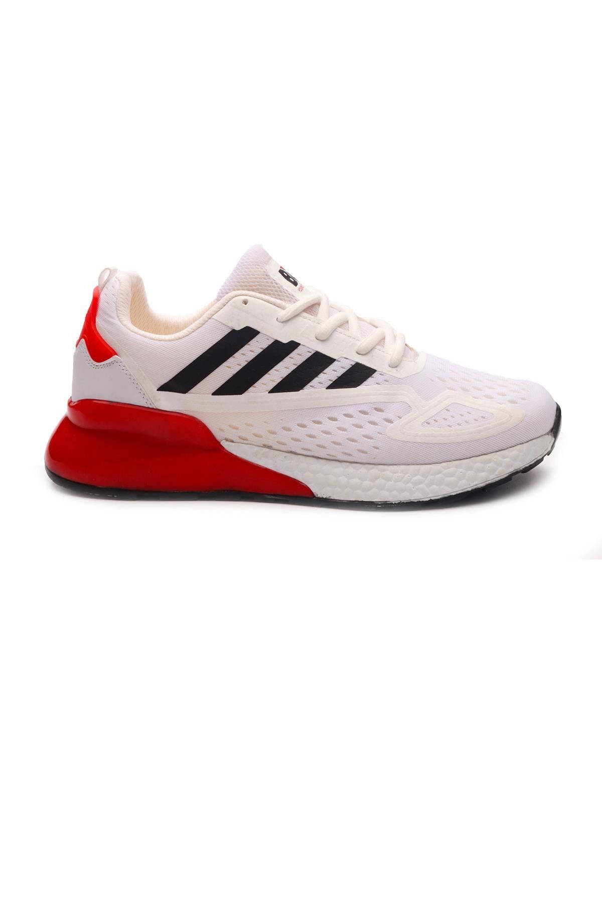 Bulldozer 221401 Beyaz Kırmızı Erkek Spor Ayakkabı