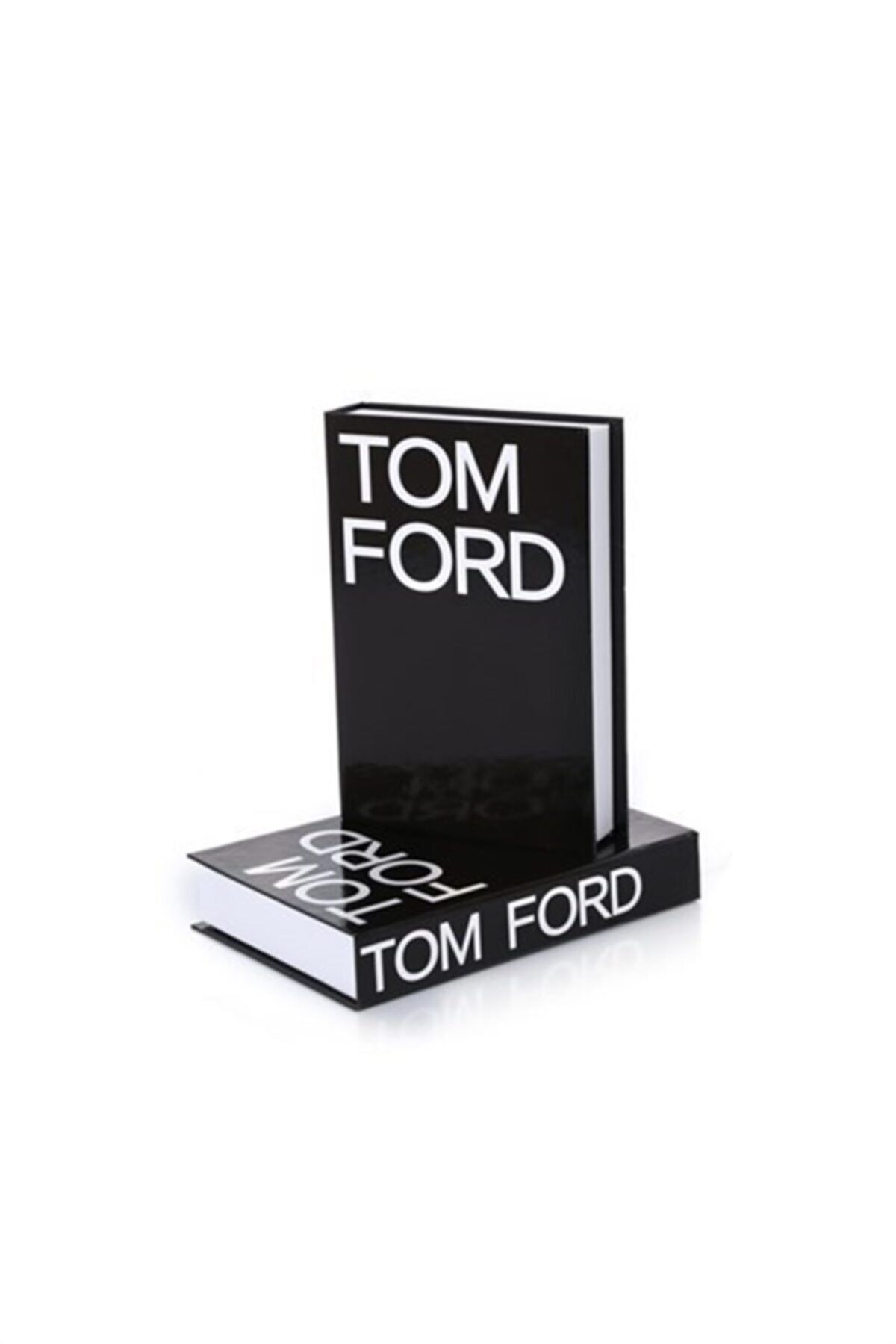 Genel Markalar Dekoratif Kitap Kutu Tom Ford Siyah Beyaz