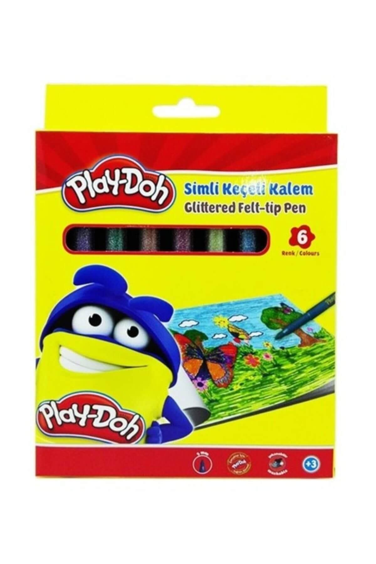 Play Doh Play-Doh Simli Keçeli Kalem 6 Renk